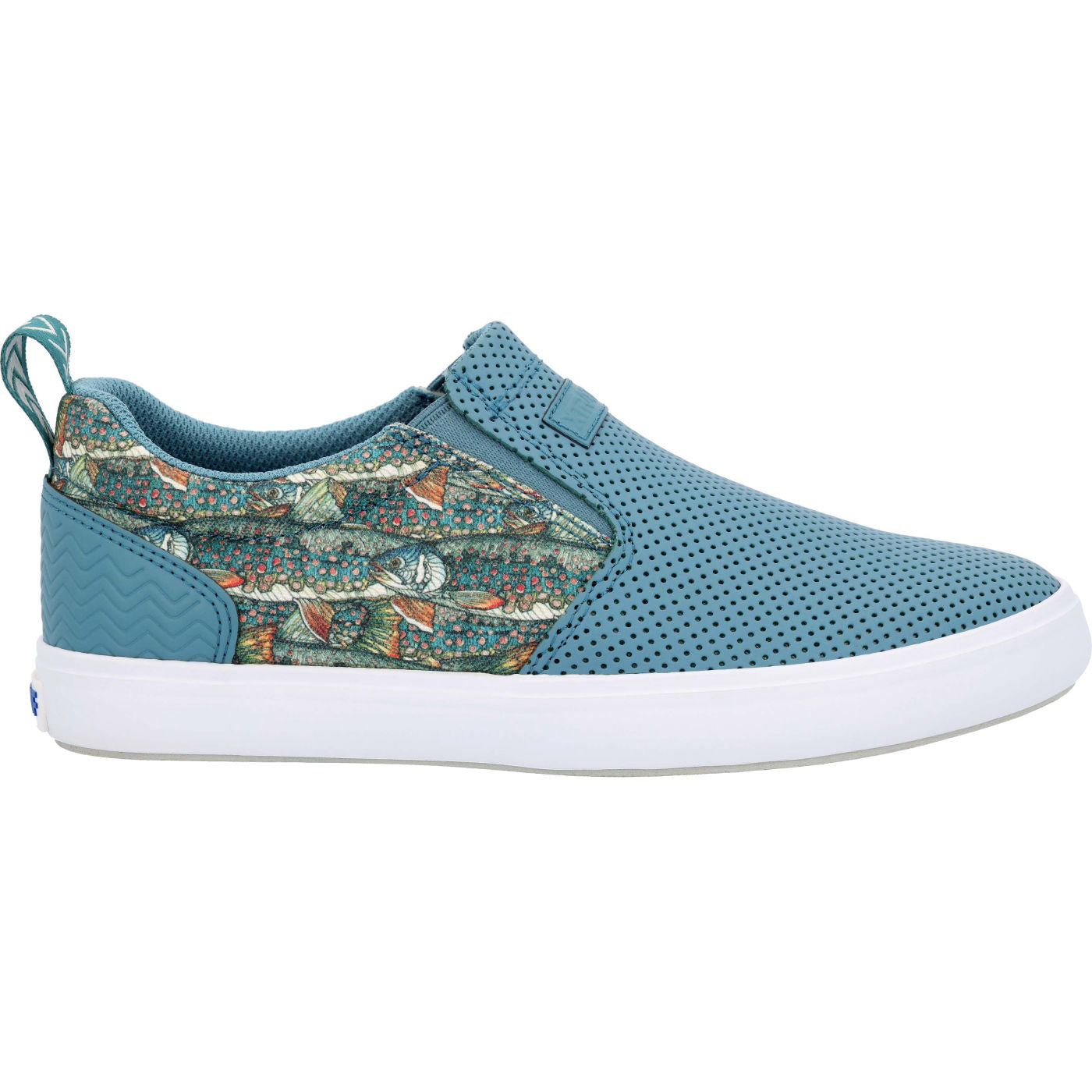 Blue Women's Fishe®Wear Leather Sharkbyte Deck Shoe Profile.