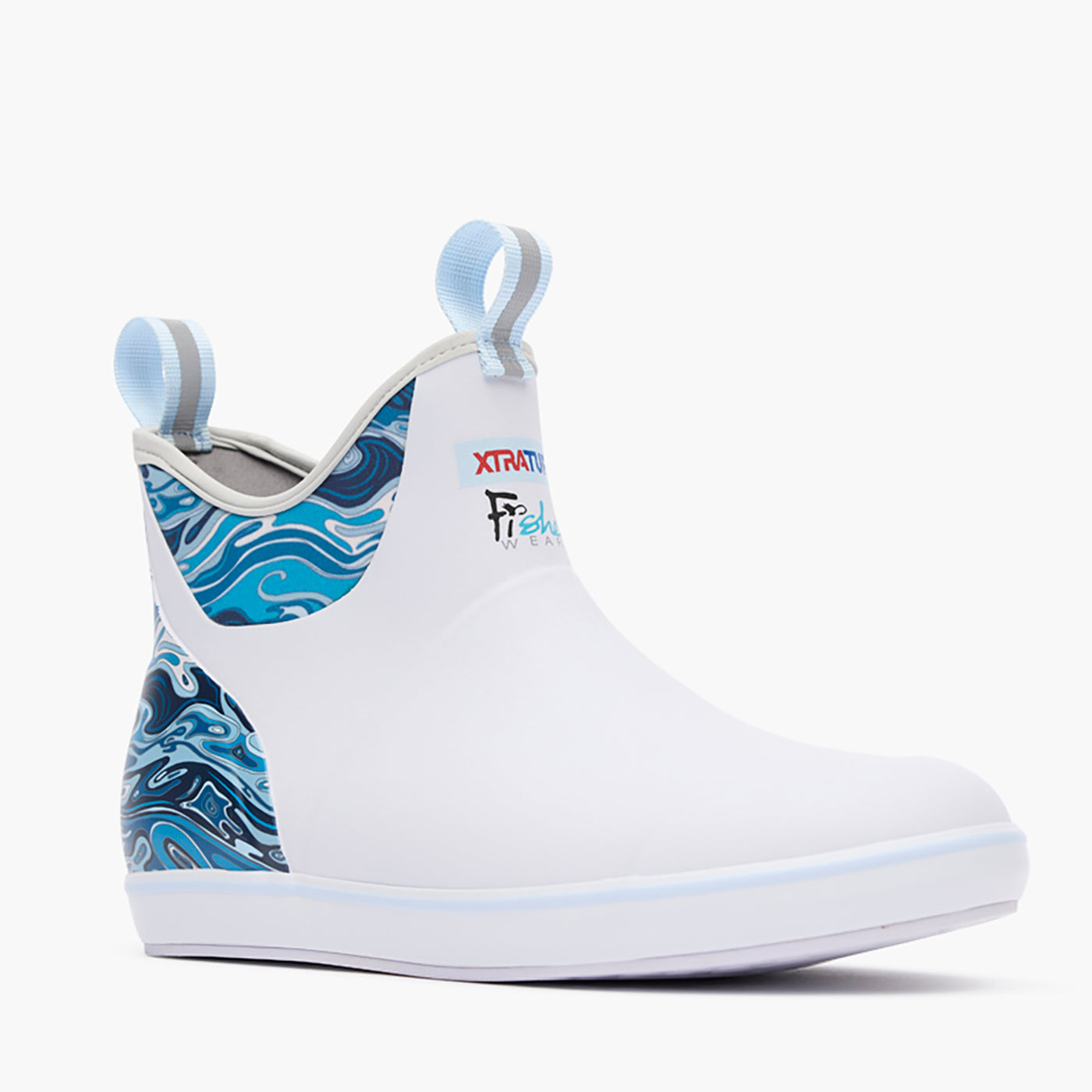 White / Fishe Waters Women's Fishe®Wear Ankle Deck Boot Main View.