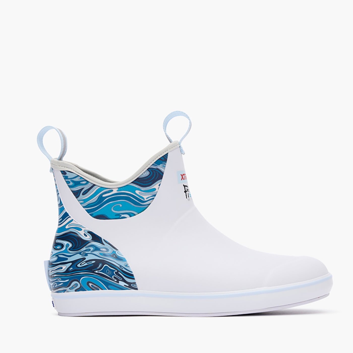 White / Fishe Waters Women's Fishe®Wear Ankle Deck Boot Profile.