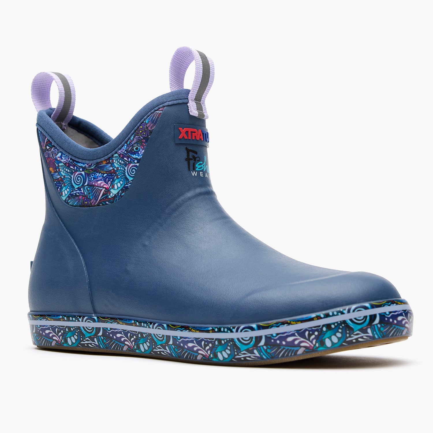Vintage Indigo / Artic Grayling Women's Fishe®Wear Ankle Deck Boot Main View.