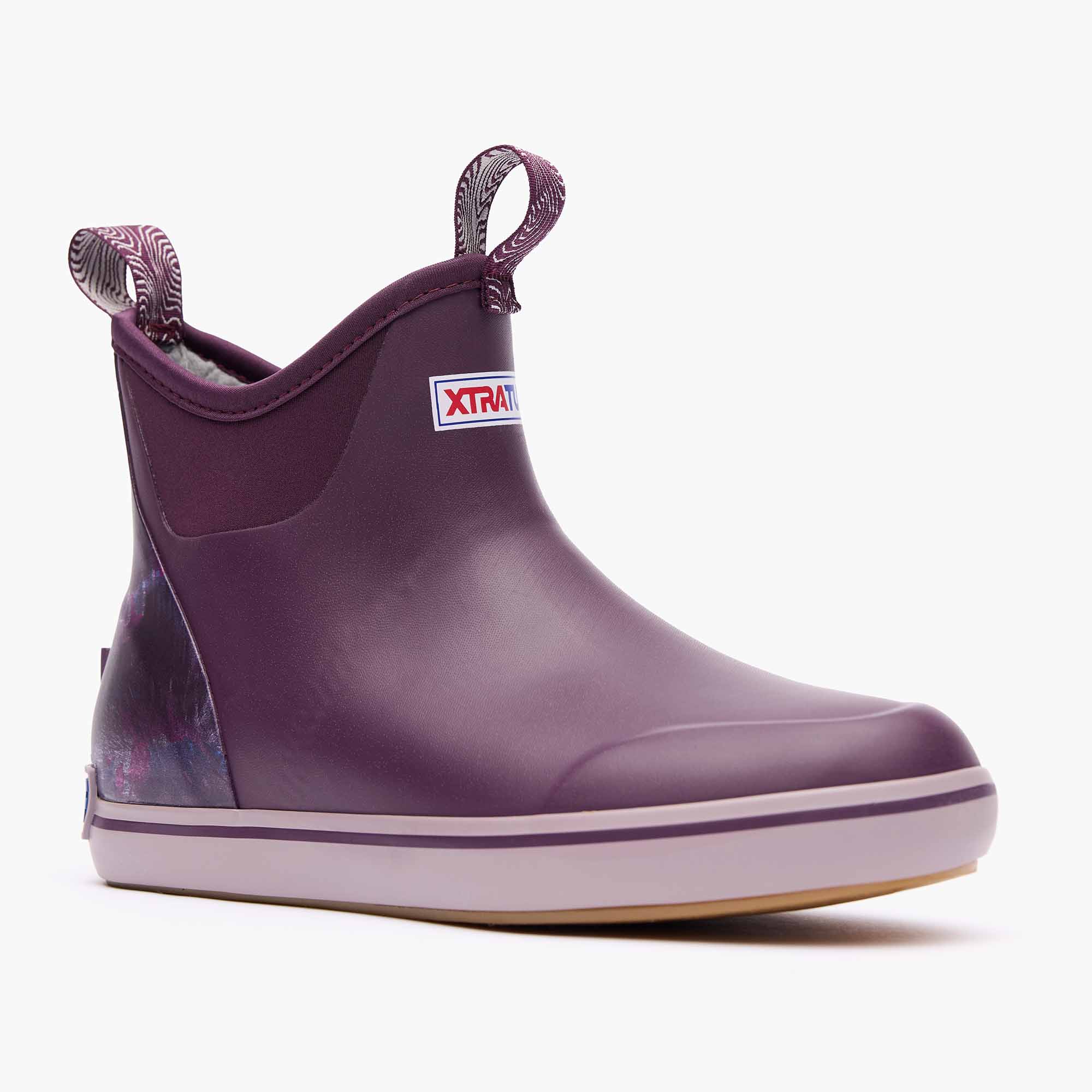 Gray Women's Trolling Pack Fleece Lined Ankle Deck Boot Main View.