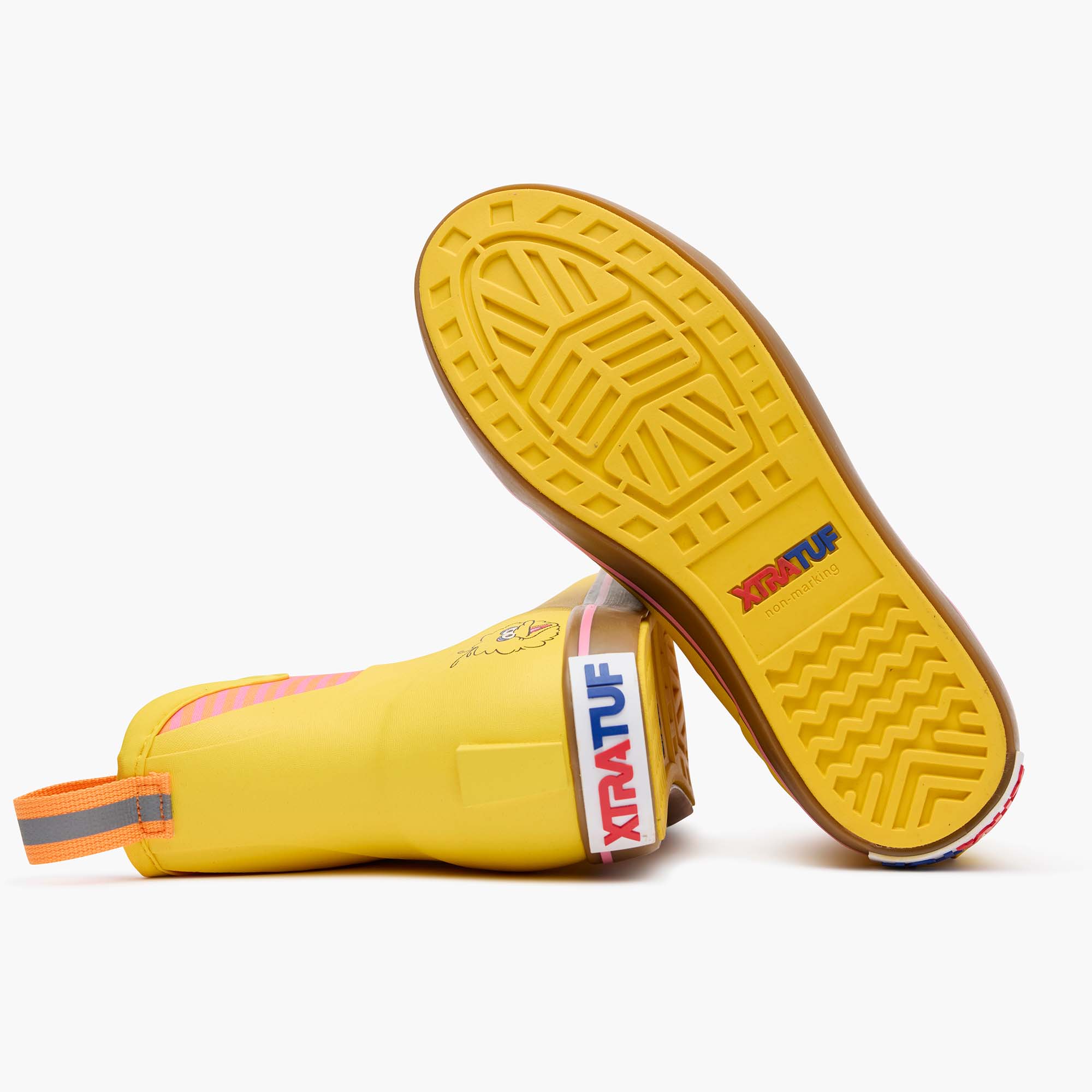 Gray Sesame Street Women’s Ankle Deck Boot Outsole.