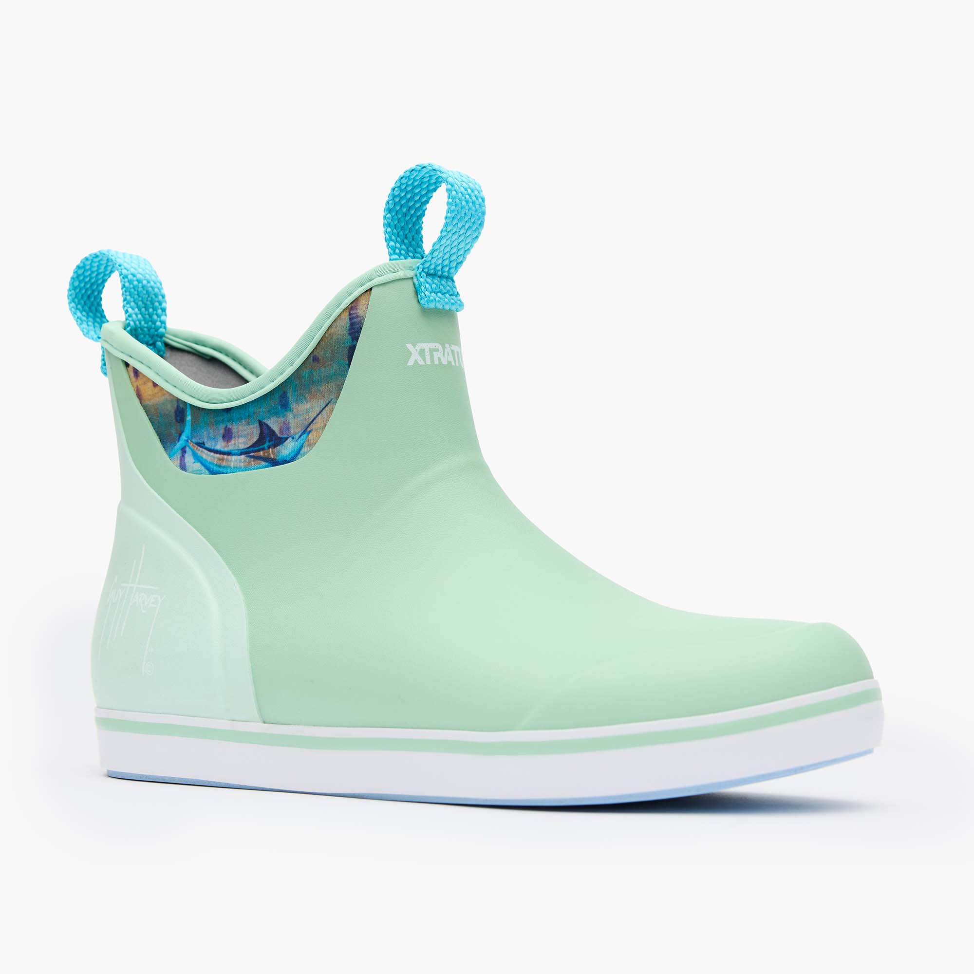 Green Women's Ankle Deck Boot Guy Harvey Main View.