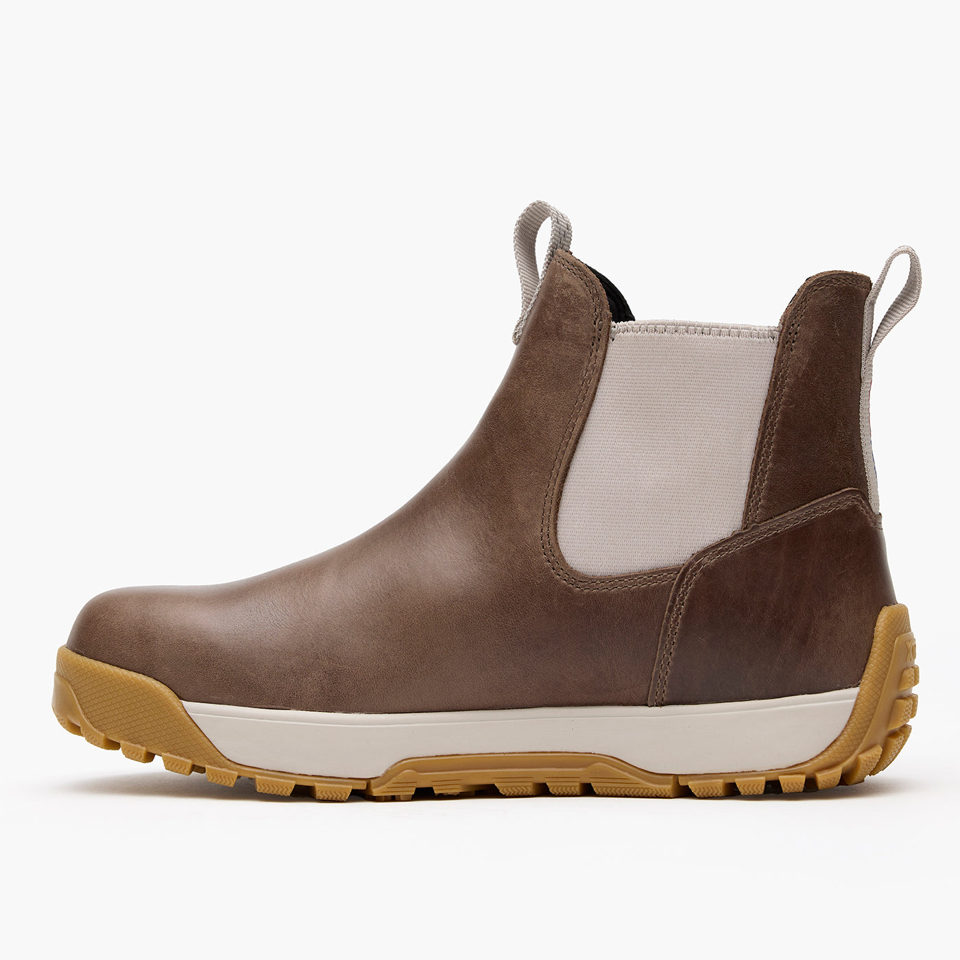 Fossil / Stone Women's Waterproof Leather Ankle Deck Boot Profile 2.