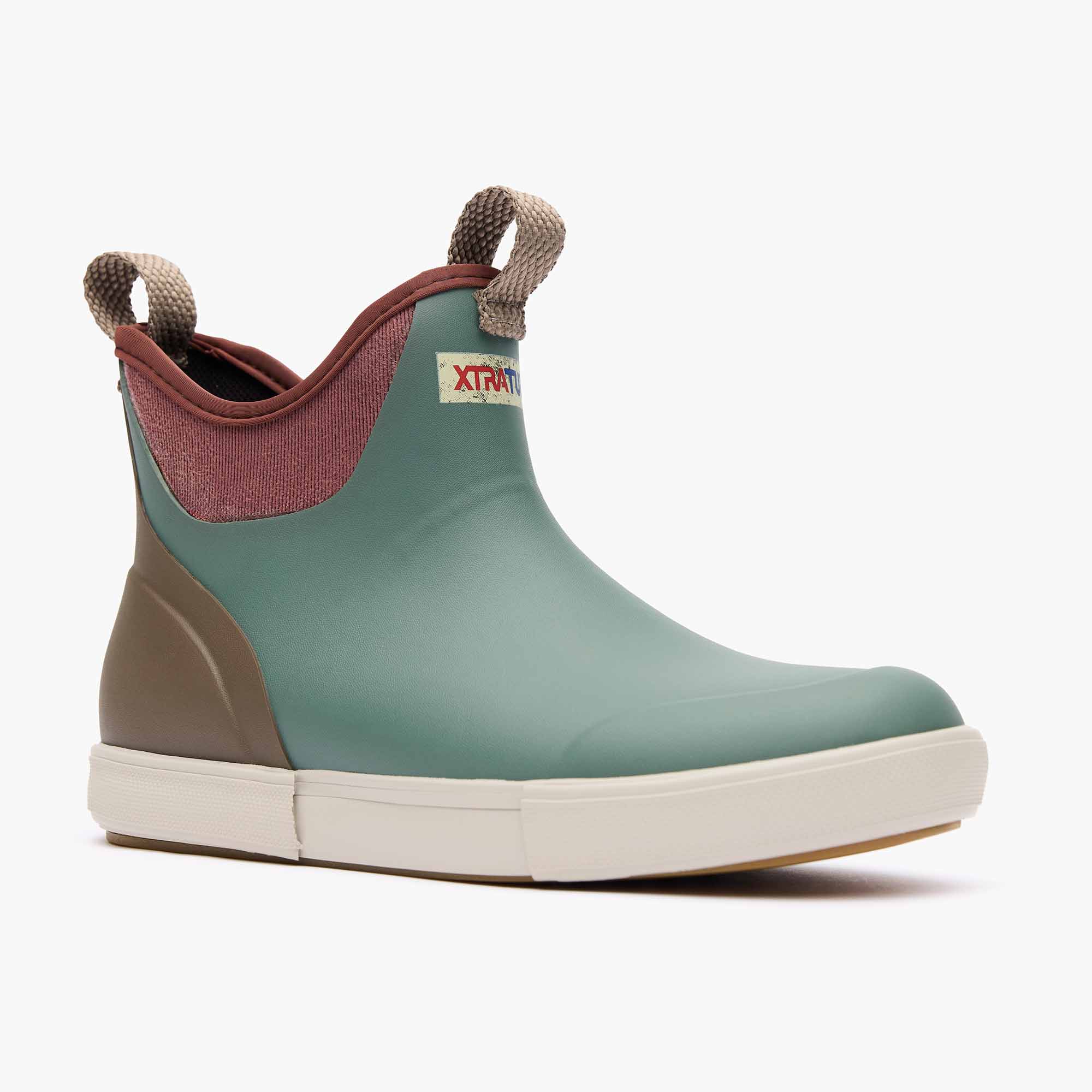 Green Women's Vintage Ankle Deck Boot Main View.