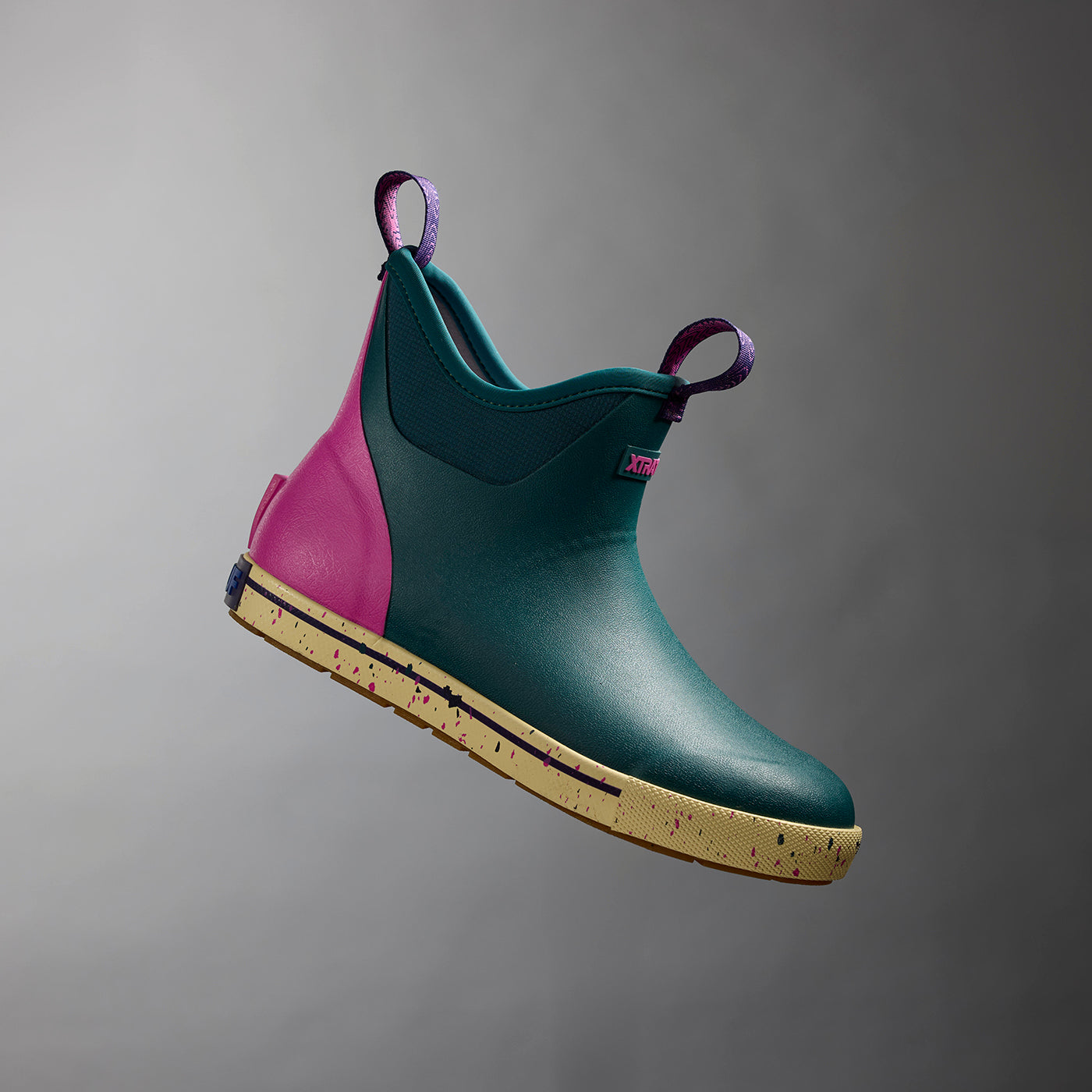 Transformative Teal Women's Camp Fleece Lined Ankle Deck Boot Main View.