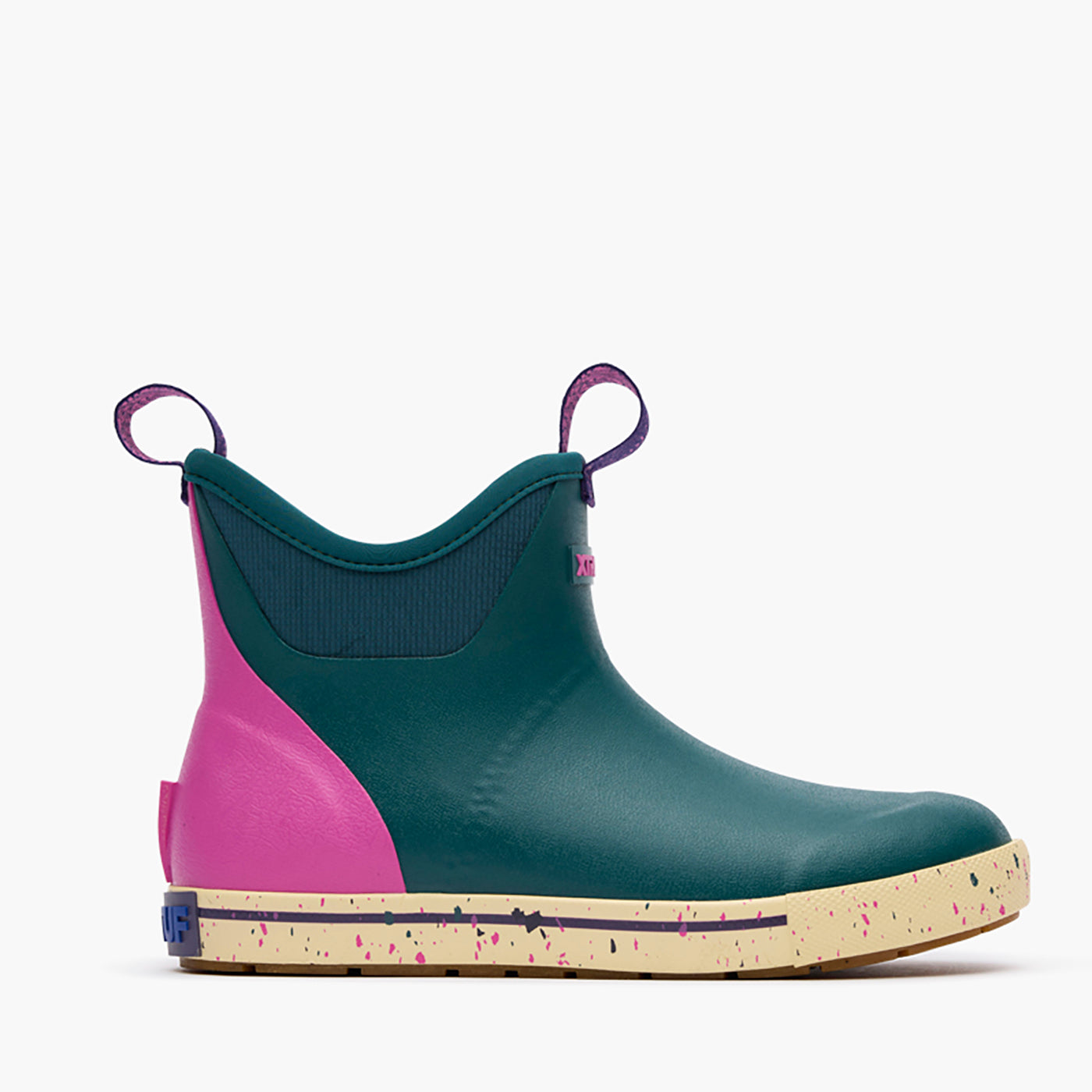 Transformative Teal Women's Camp Ankle Deck Boot Profile.