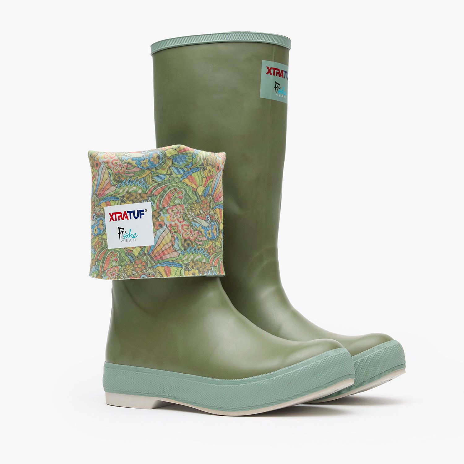Legacy Grey Boho Bass Women's Fishe®Wear 15" Legacy Boot Main View.