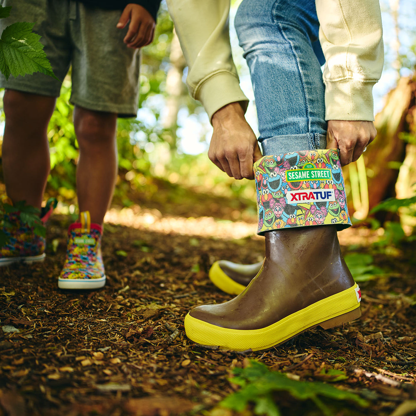 Gray Sesame Street Women's 15" Legacy Boot On-Foot View.