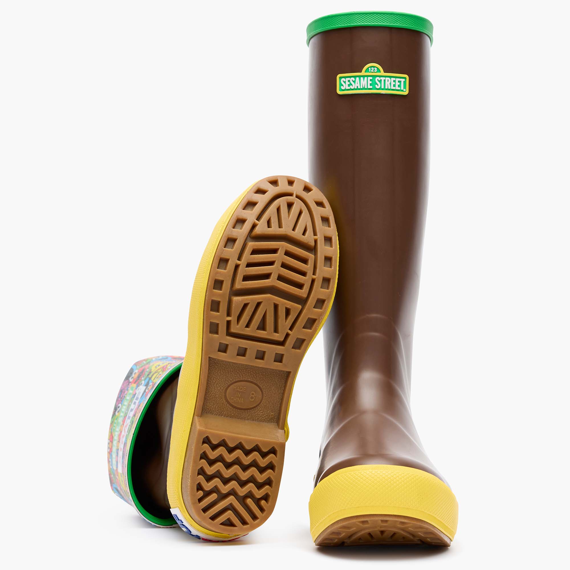 Gray Sesame Street Women's 15" Legacy Boot Outsole.