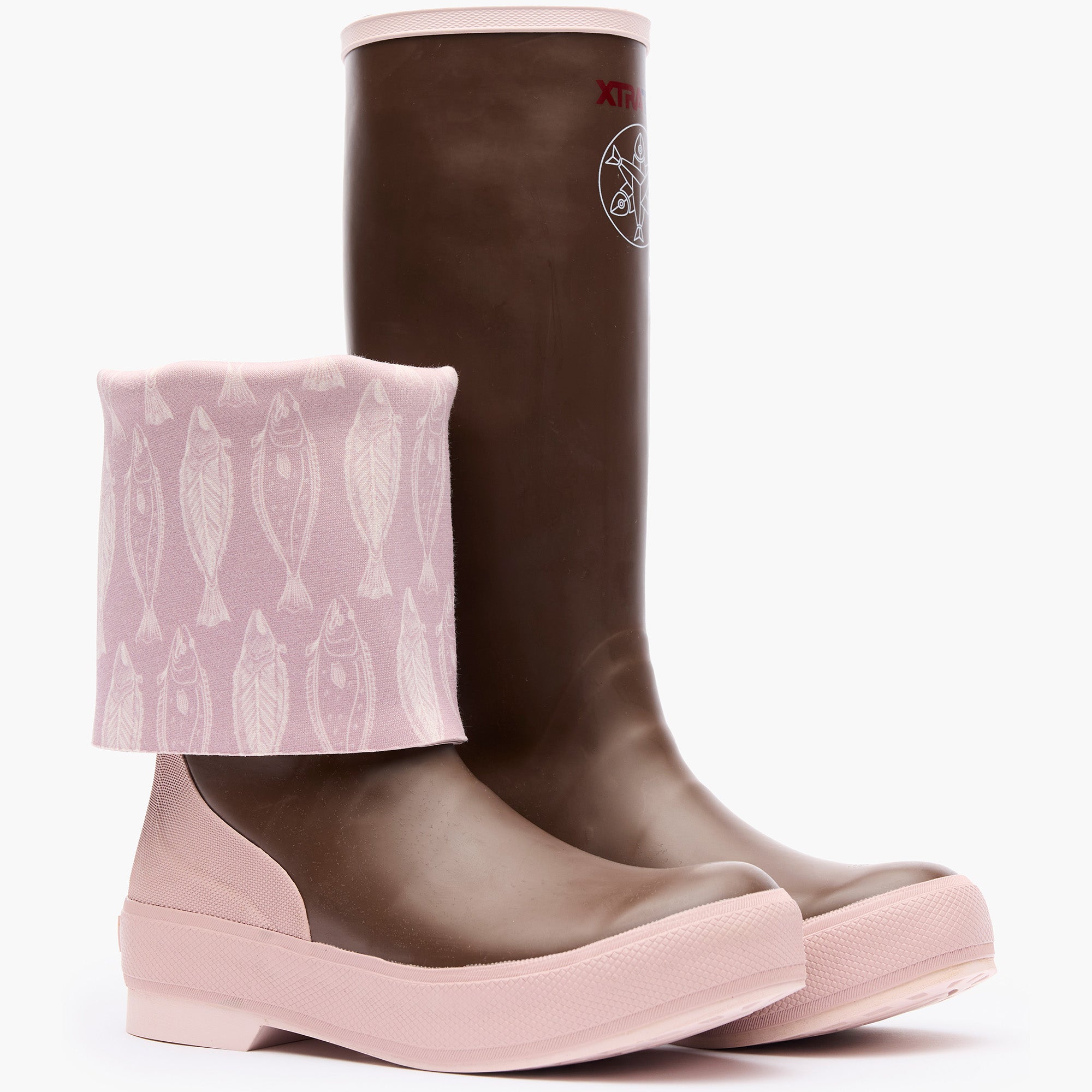 Halibut Print Women's Salmon Sisters 15" Legacy Boot Main View.