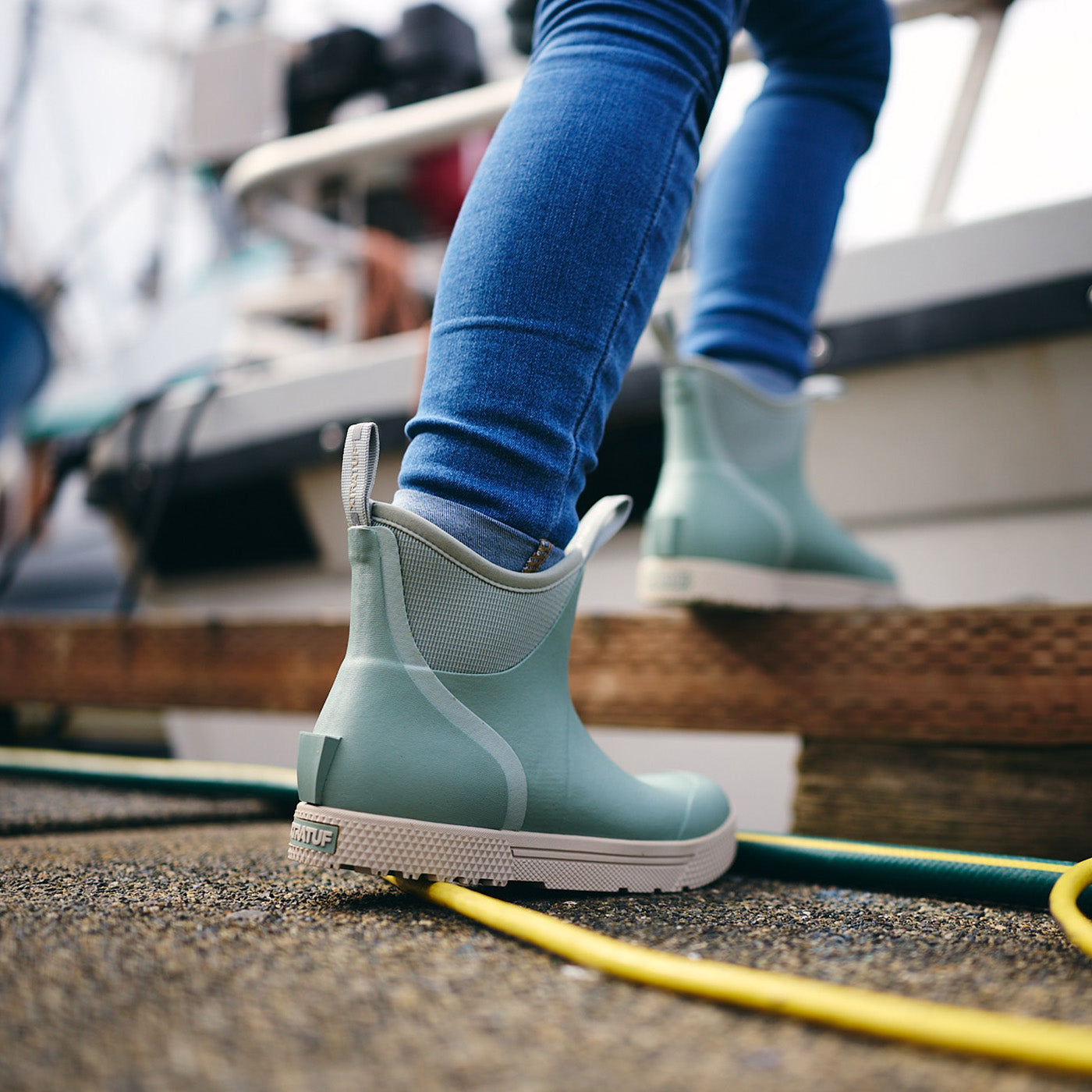 Iceberg Women's Wheelhouse Ankle Deck Boot On-Foot View.