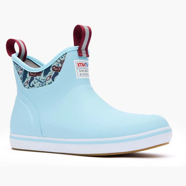 Blue Women's Salmon Sisters Ankle Deck Boot