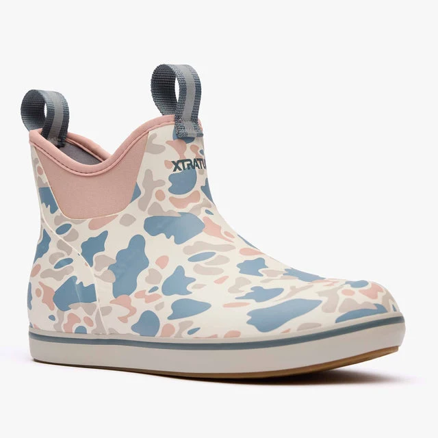 Ivory Duck Camo Women's Ankle Deck Boot