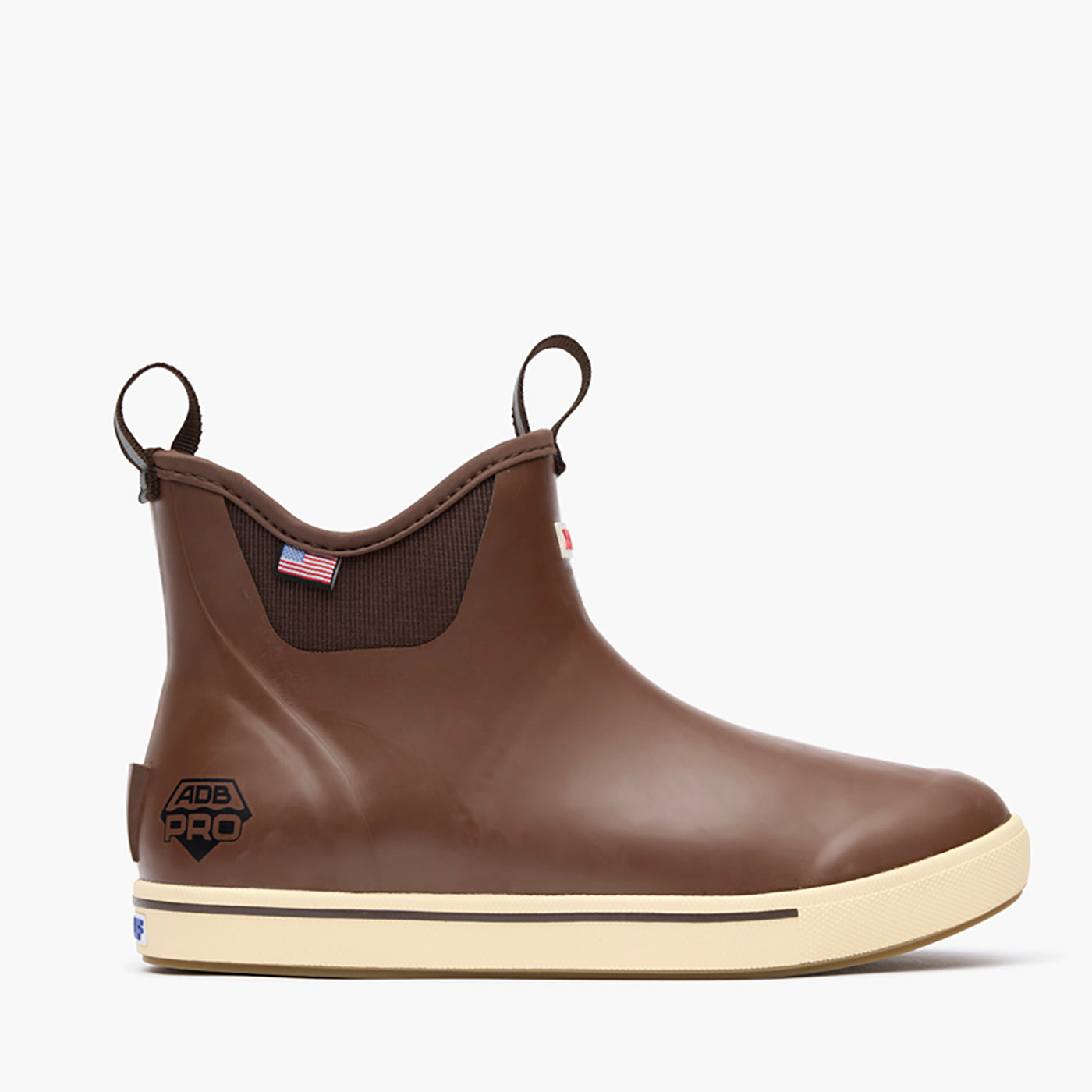 Brown XTRATUF Ankle Deck Boot Pro side profile product image.