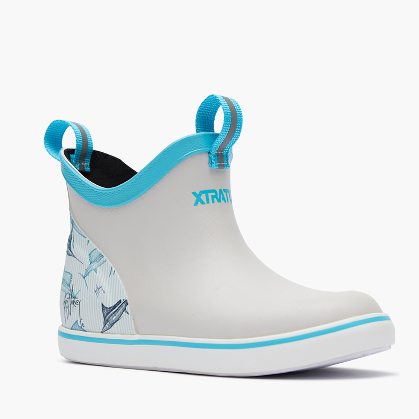 Cloud / Sailfish Stripe Kids' Ankle Deck Boot Guy Harvey Main View.