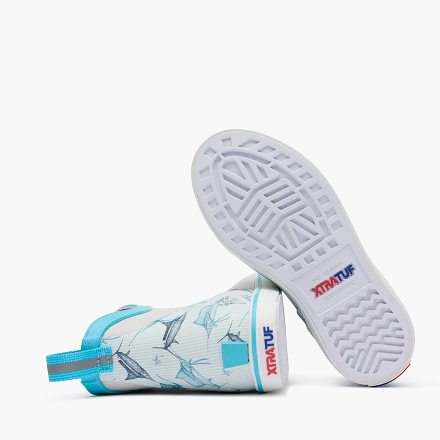 Cloud / Sailfish Stripe Kids' Ankle Deck Boot Guy Harvey Outsole.