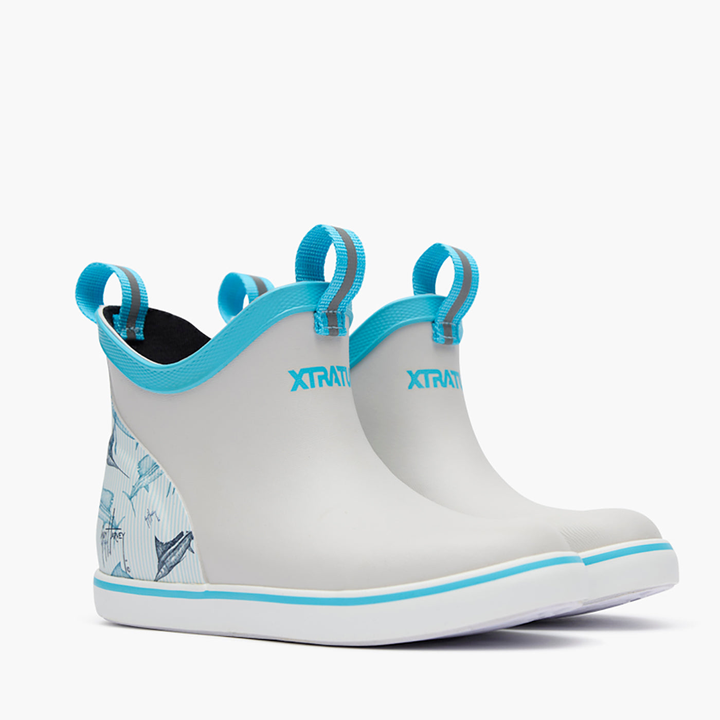 Cloud / Sailfish Stripe Kids' Ankle Deck Boot Guy Harvey Pair 2.