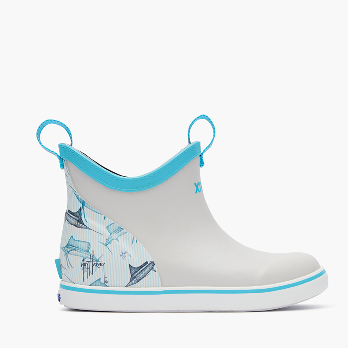 Cloud / Sailfish Stripe Kids' Ankle Deck Boot Guy Harvey Profile.