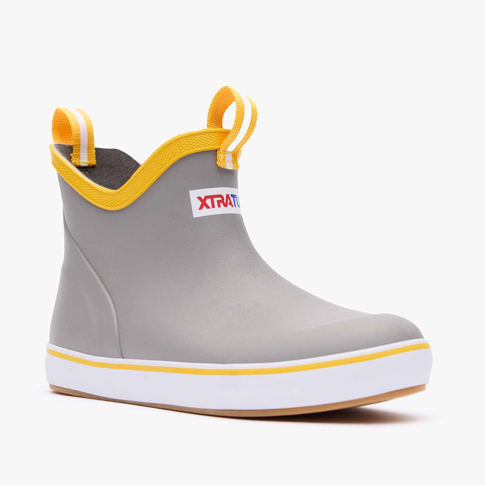 Grey Kids' Ankle Deck Boot Main View.