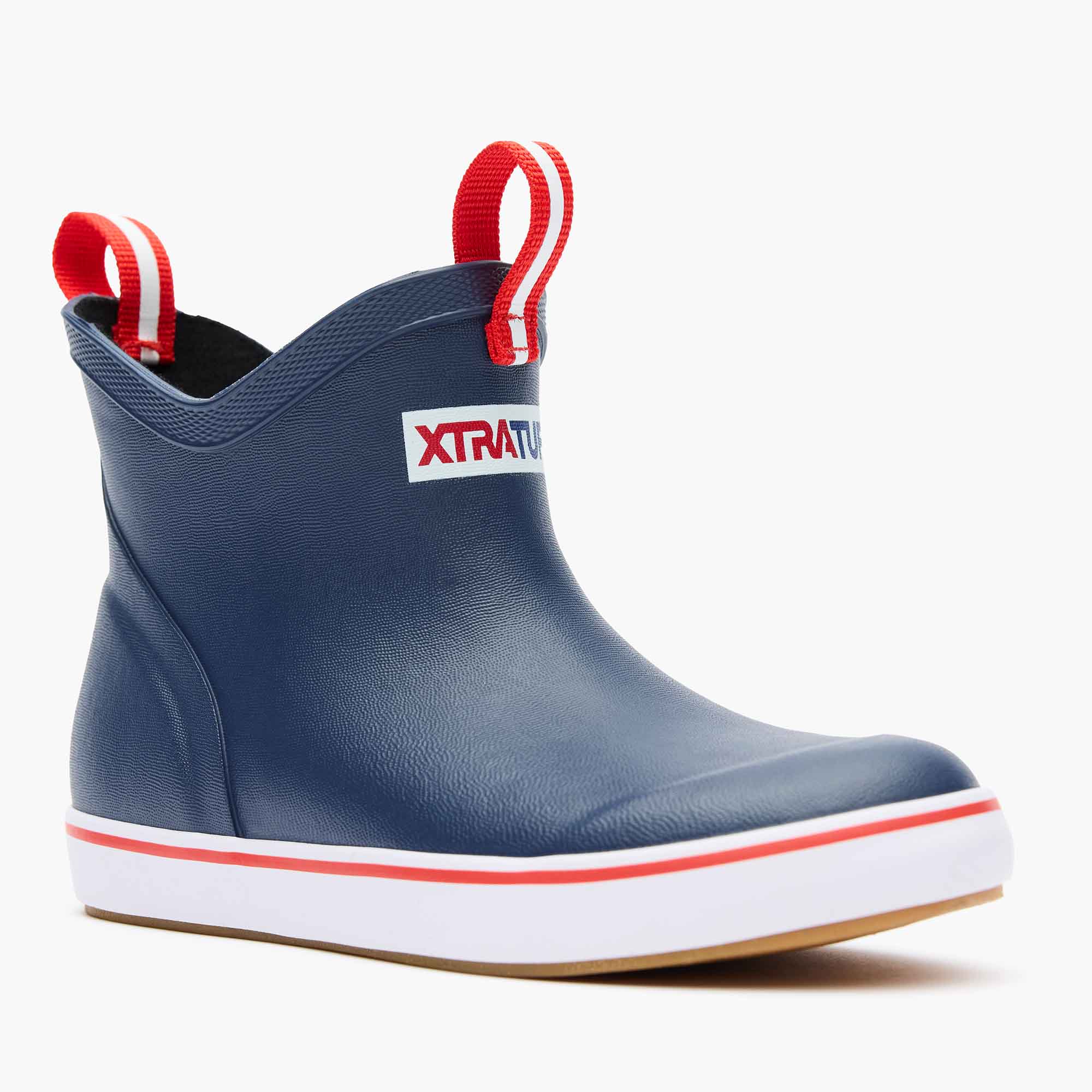 Navy Blue Kids' Ankle Deck Boot Main View.