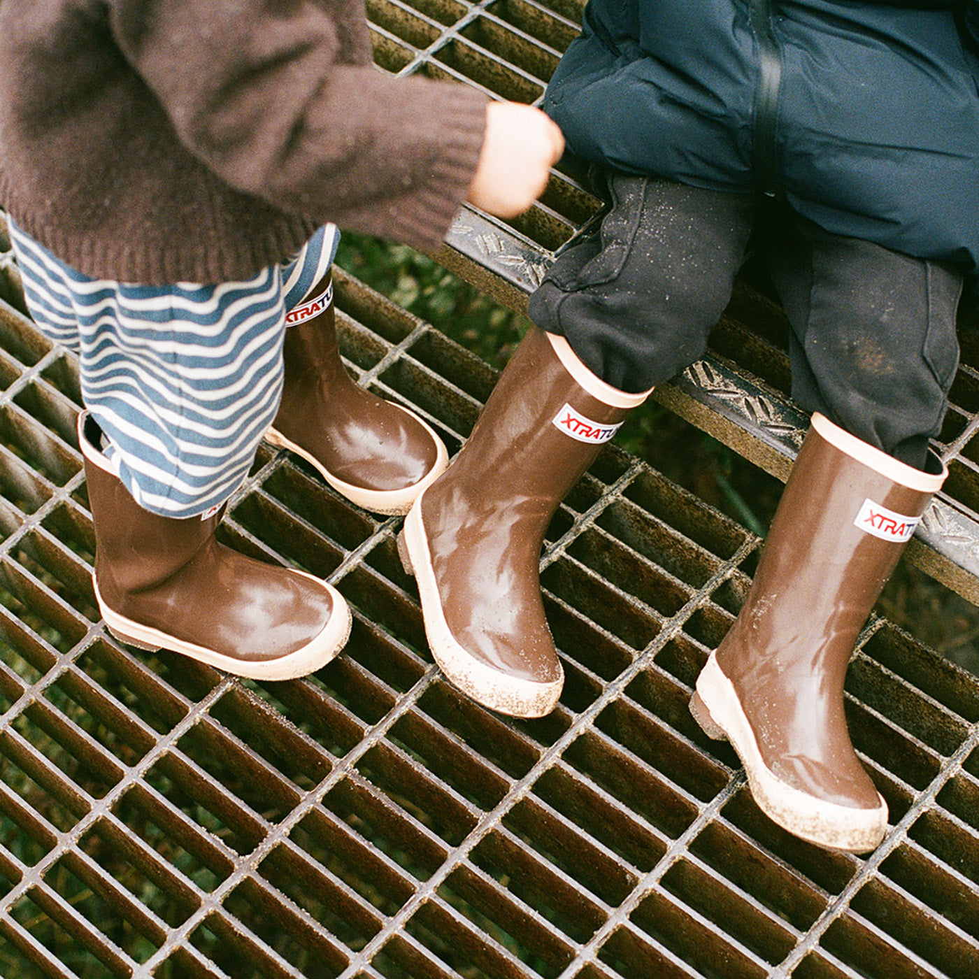 Brown Little Kids 8" Legacy Boot On-Foot View.