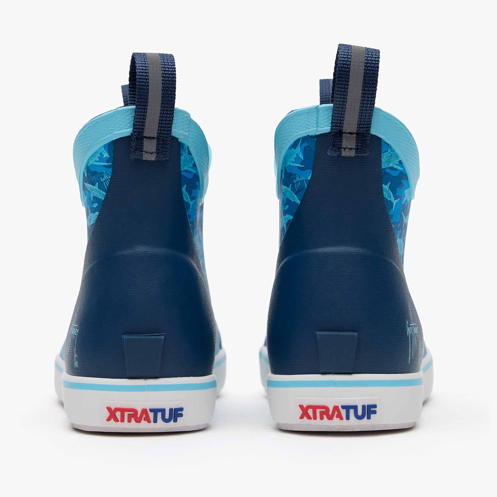 Blue Shark Camo Little Kids Ankle Deck Boot Guy Harvey Alternate 2.