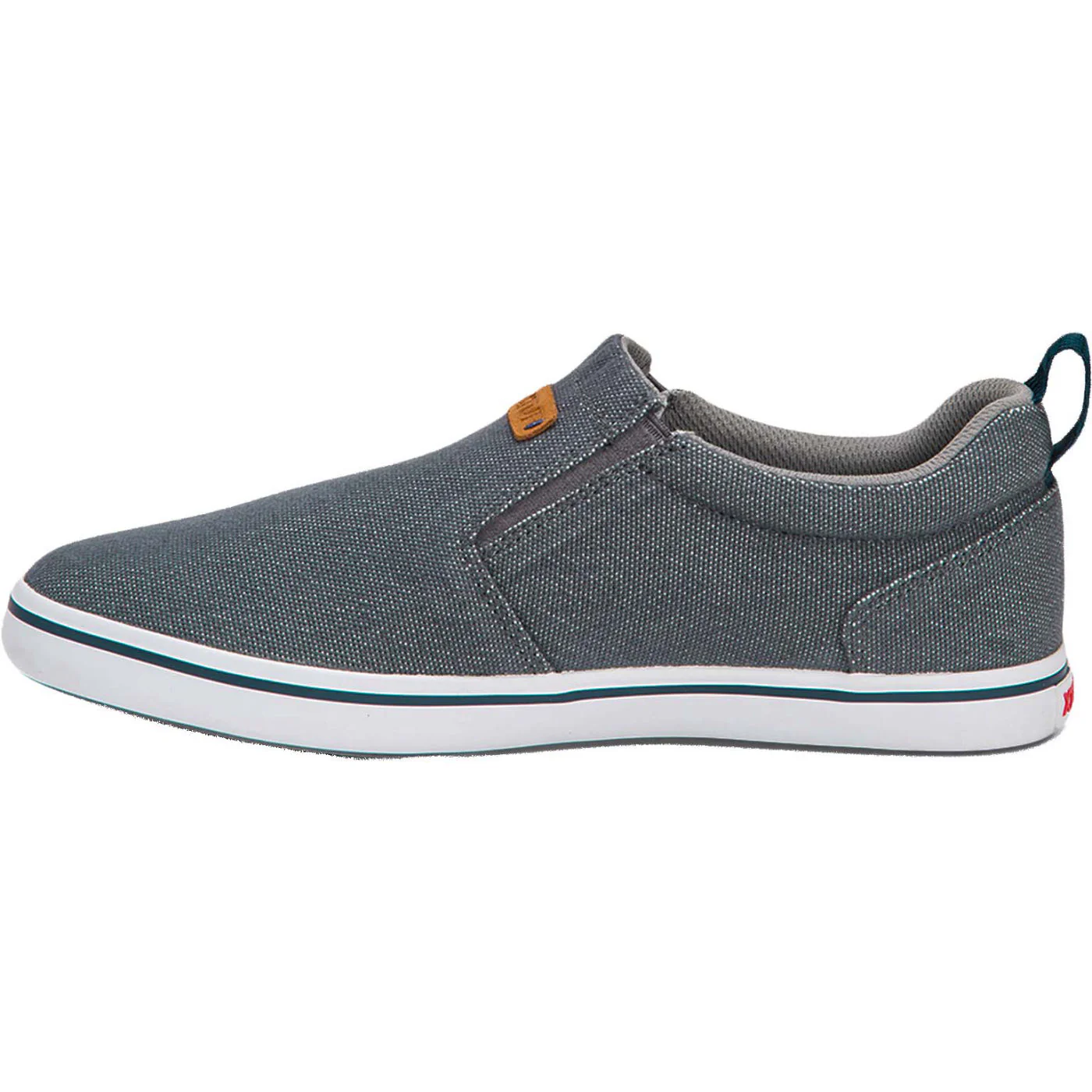 Grey Men's ECO Sharkbyte Deck Shoe Instep View.