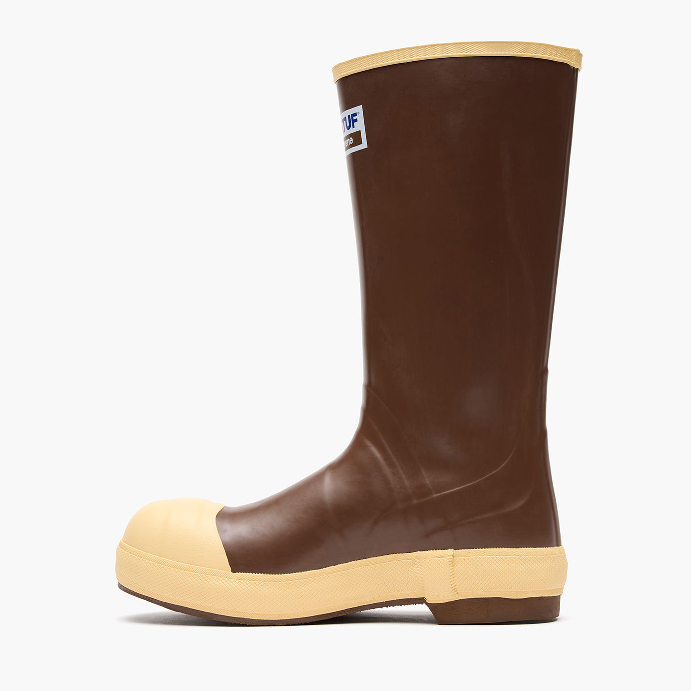 Brown / Cream Men's 15" Comp Toe Legacy Boot Instep View.