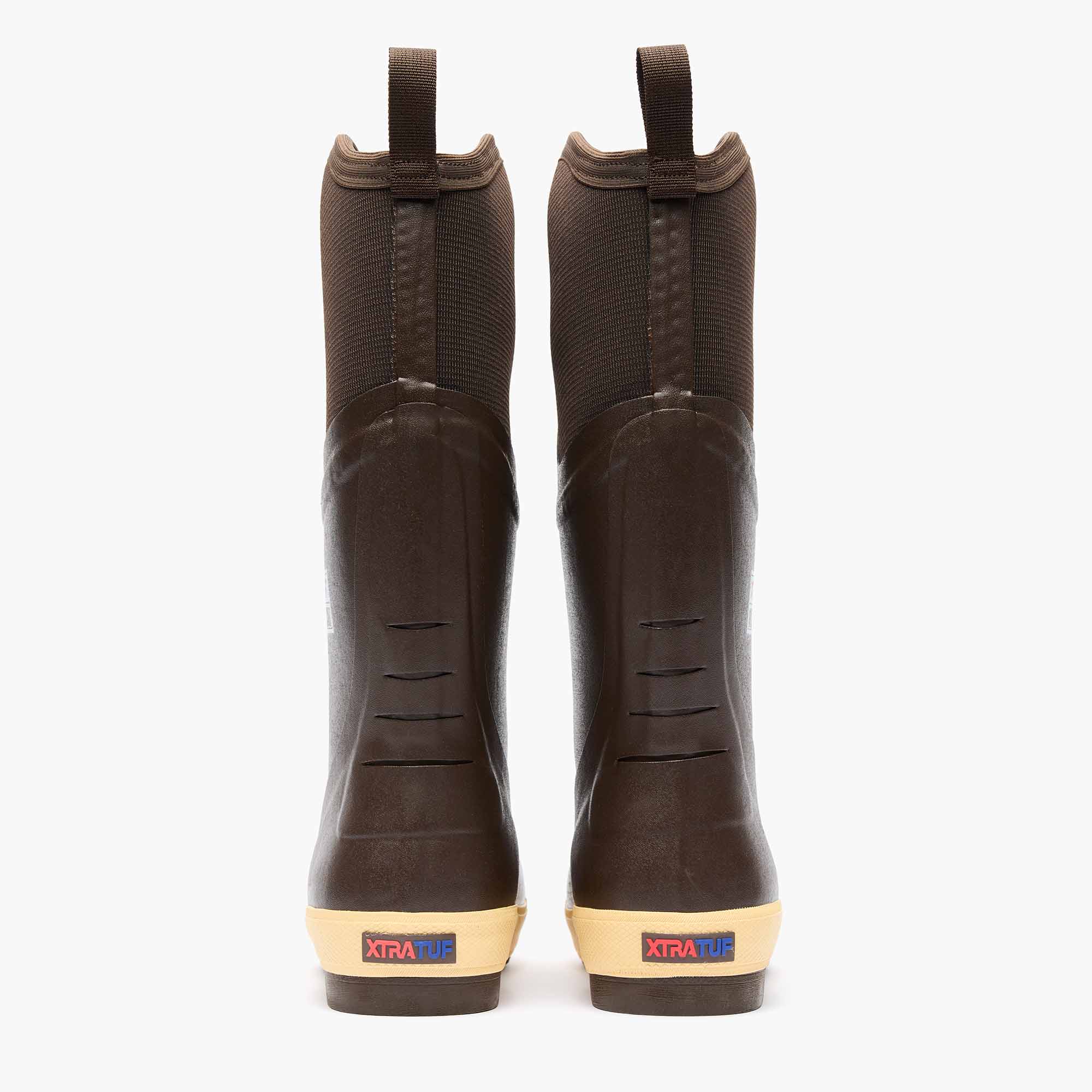 Gray Men's 15" Insulated Elite Legacy Boot Back View.