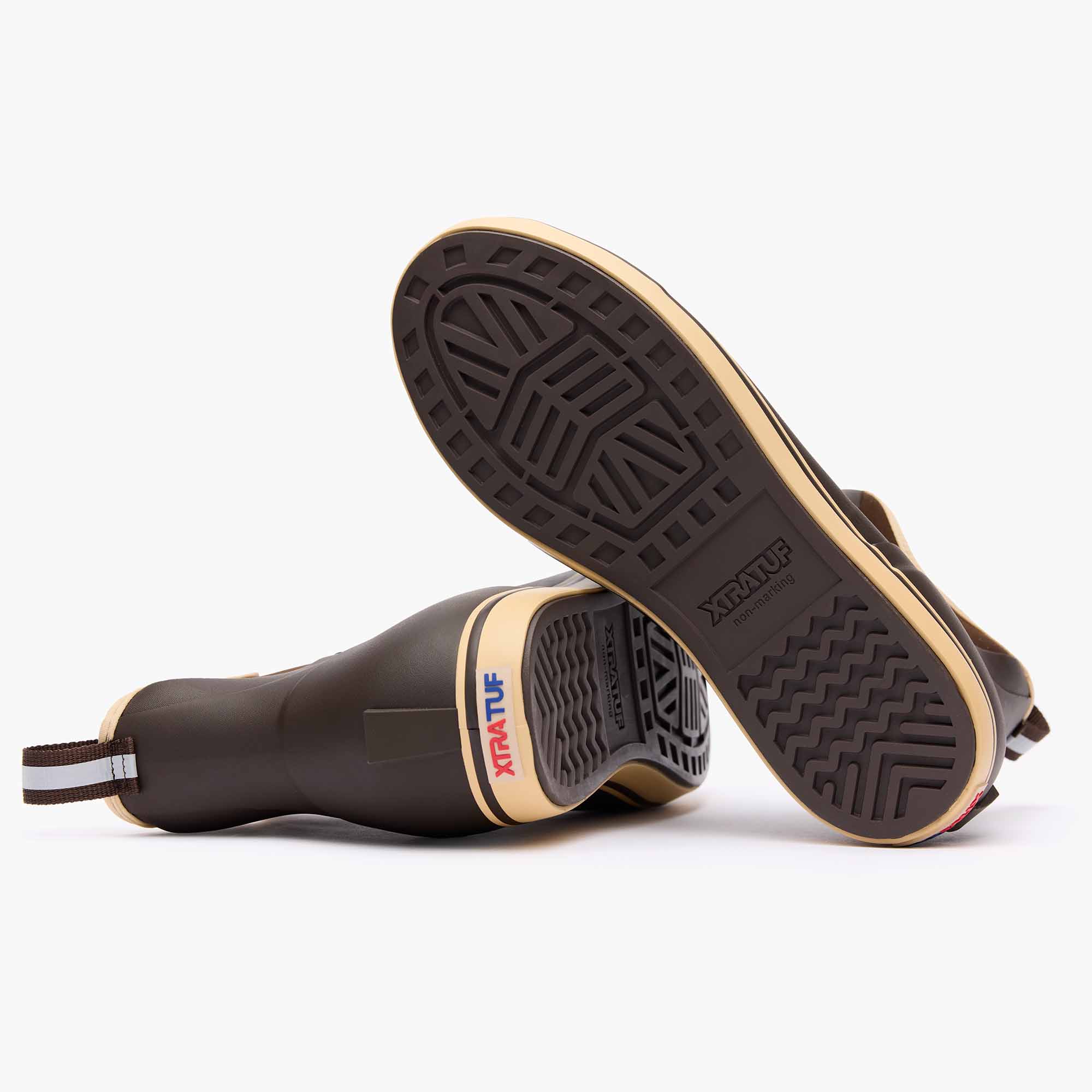 Chocolate Tan Men's Ankle Deck Boot Outsole.
