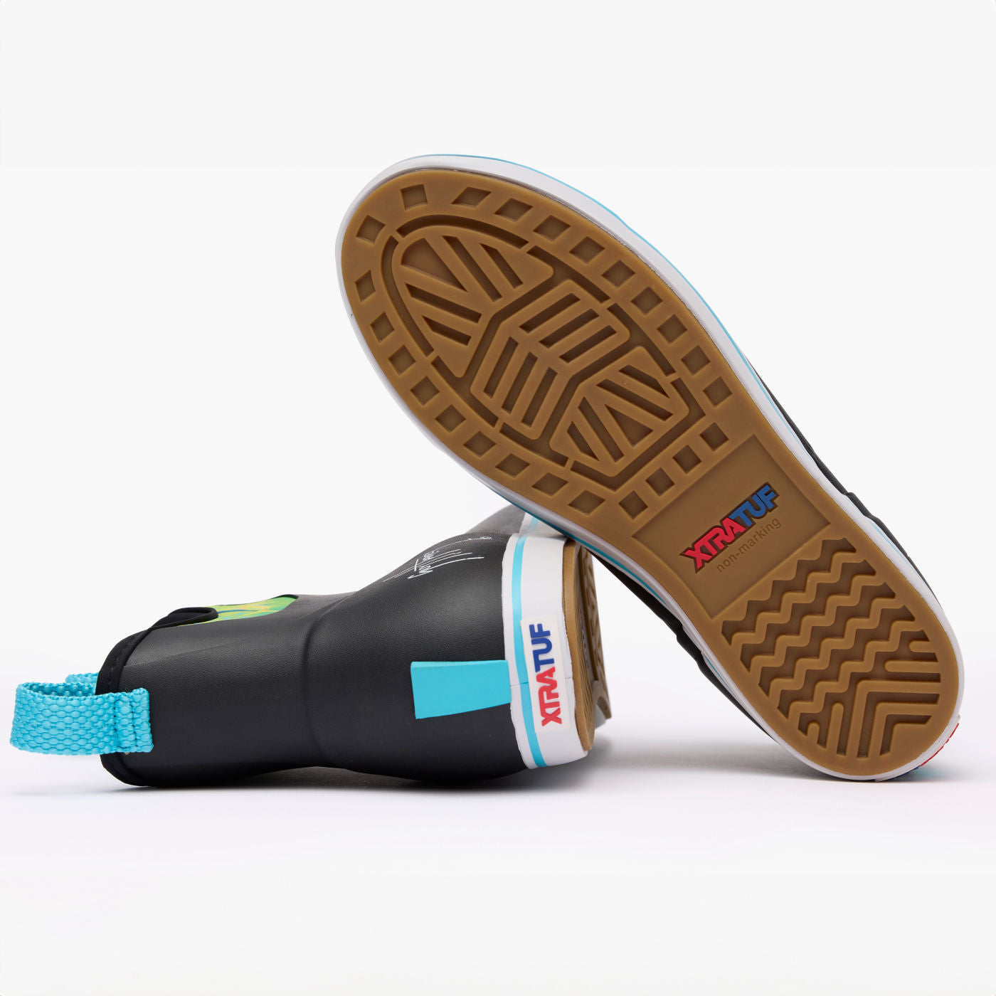 Black Mahi Men's Ankle Deck Boot Guy Harvey Outsole.