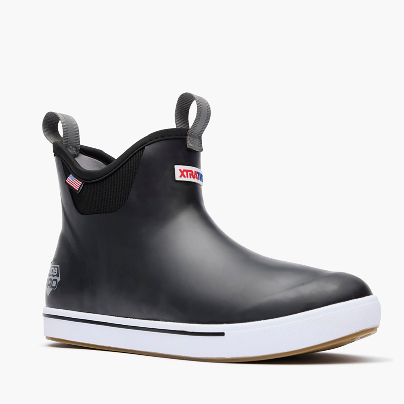 Black Men's Ankle Deck Boot Pro Alternate View.
