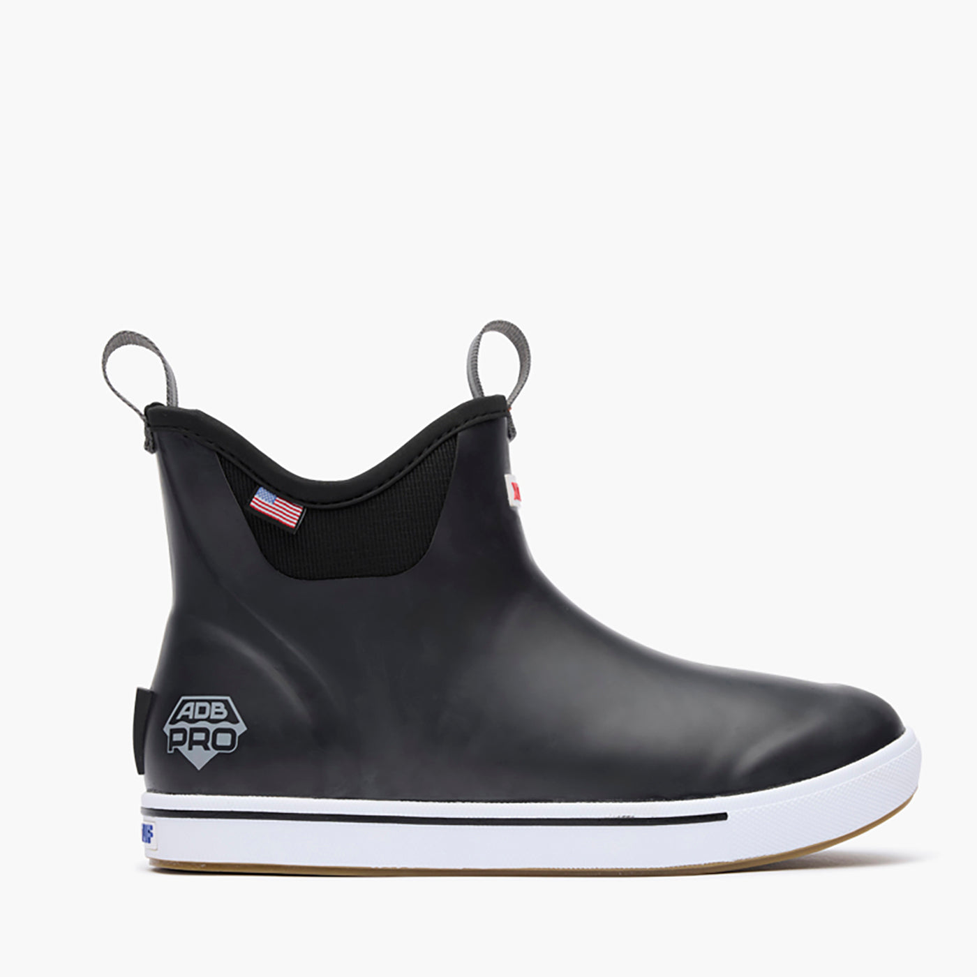 Black Men's Ankle Deck Boot Pro Profile.