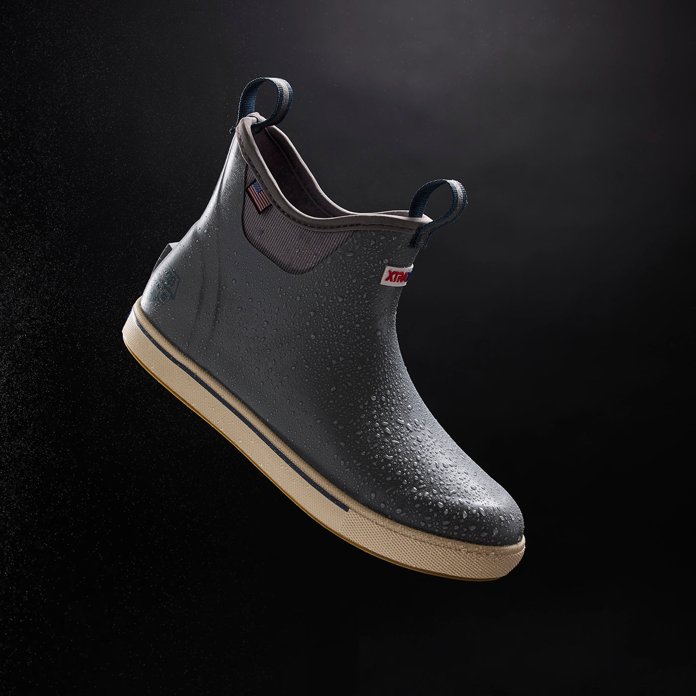 Grey Men's Ankle Deck Boot Pro Main View.