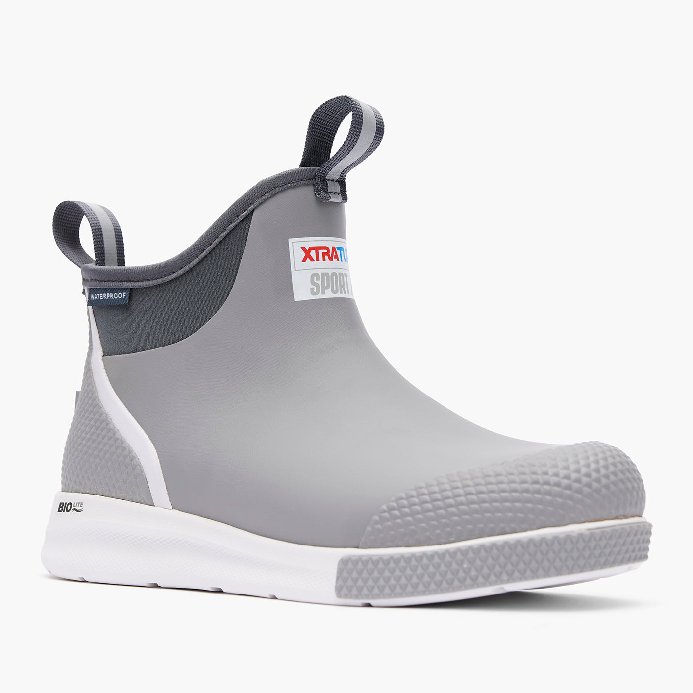 Grey Men's Ankle Deck Boot Sport Main View.