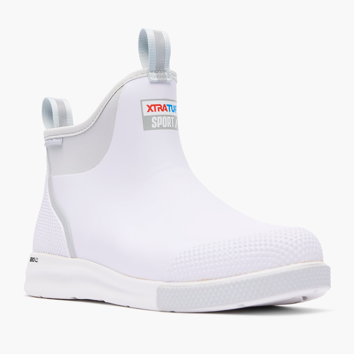 White Men's Ankle Deck Boot Sport Main View.