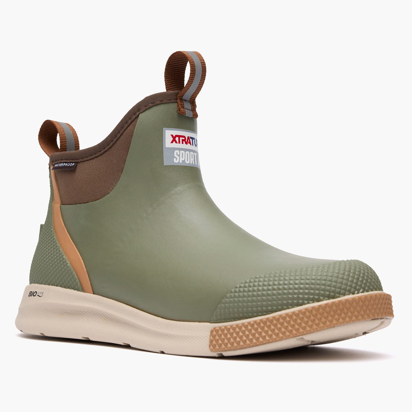 Olive Men's Ankle Deck Boot Sport Main View.