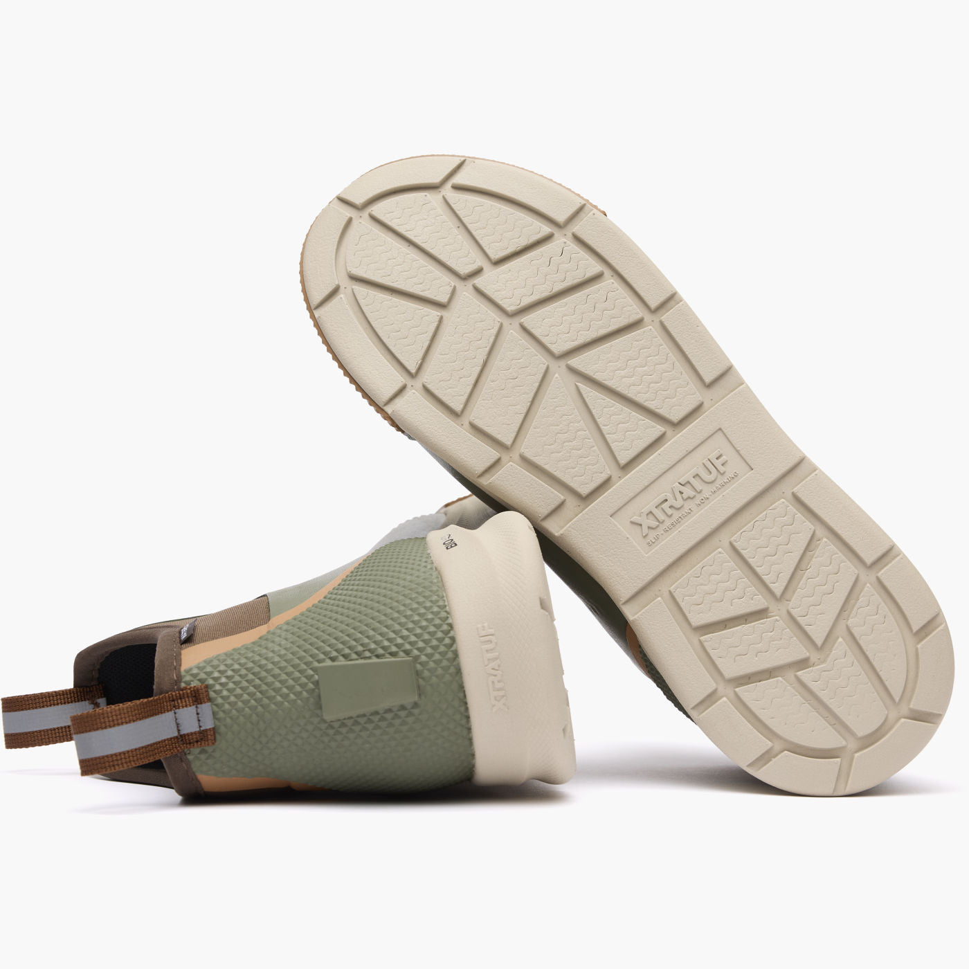 Olive Men's Ankle Deck Boot Sport Outsole.