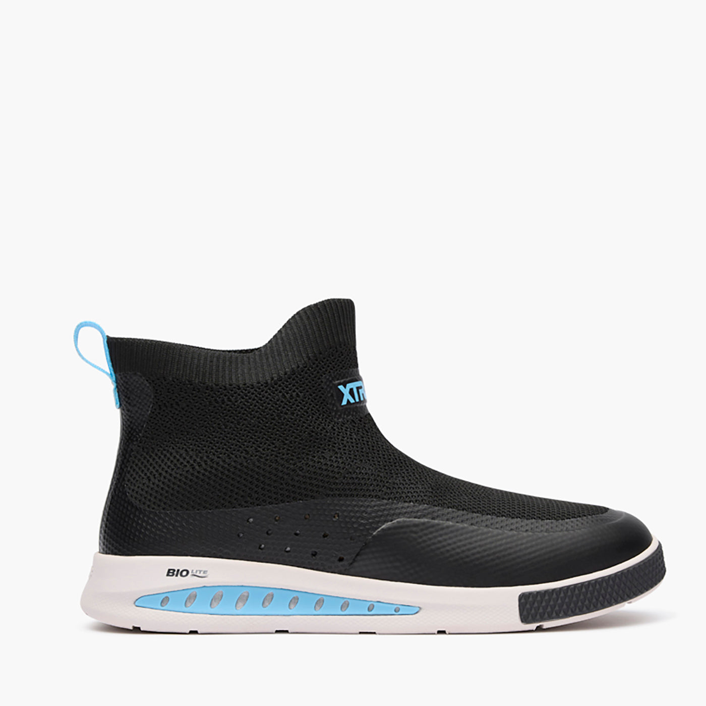 Black Men's Ankle Deck Boot Sport DriftTech Profile.