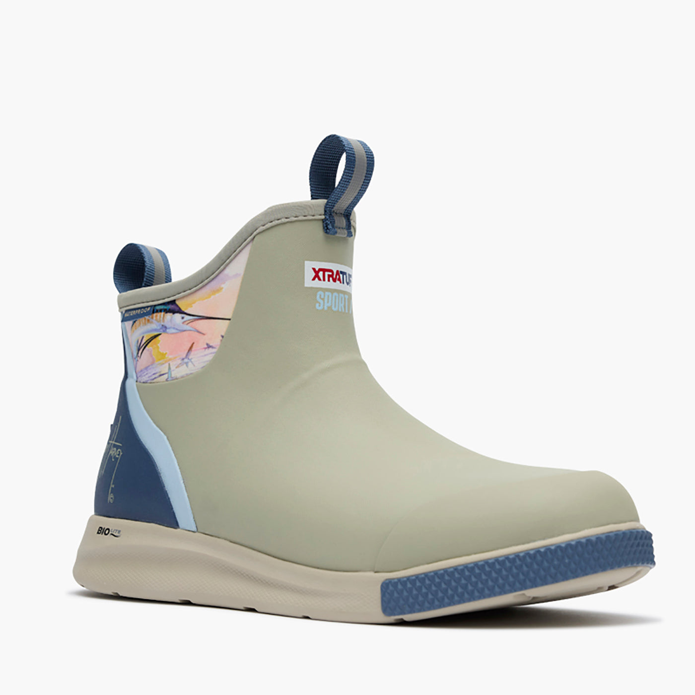 Stone / Sunset Sailfish Men's Ankle Deck Boot Sport Guy Harvey Alternate View.