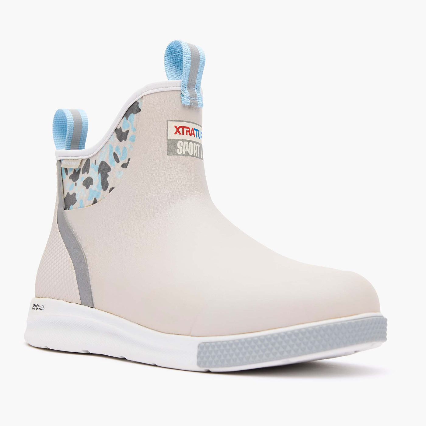 Duck Camo Gray Men's Ankle Deck Boot Sport Main View.