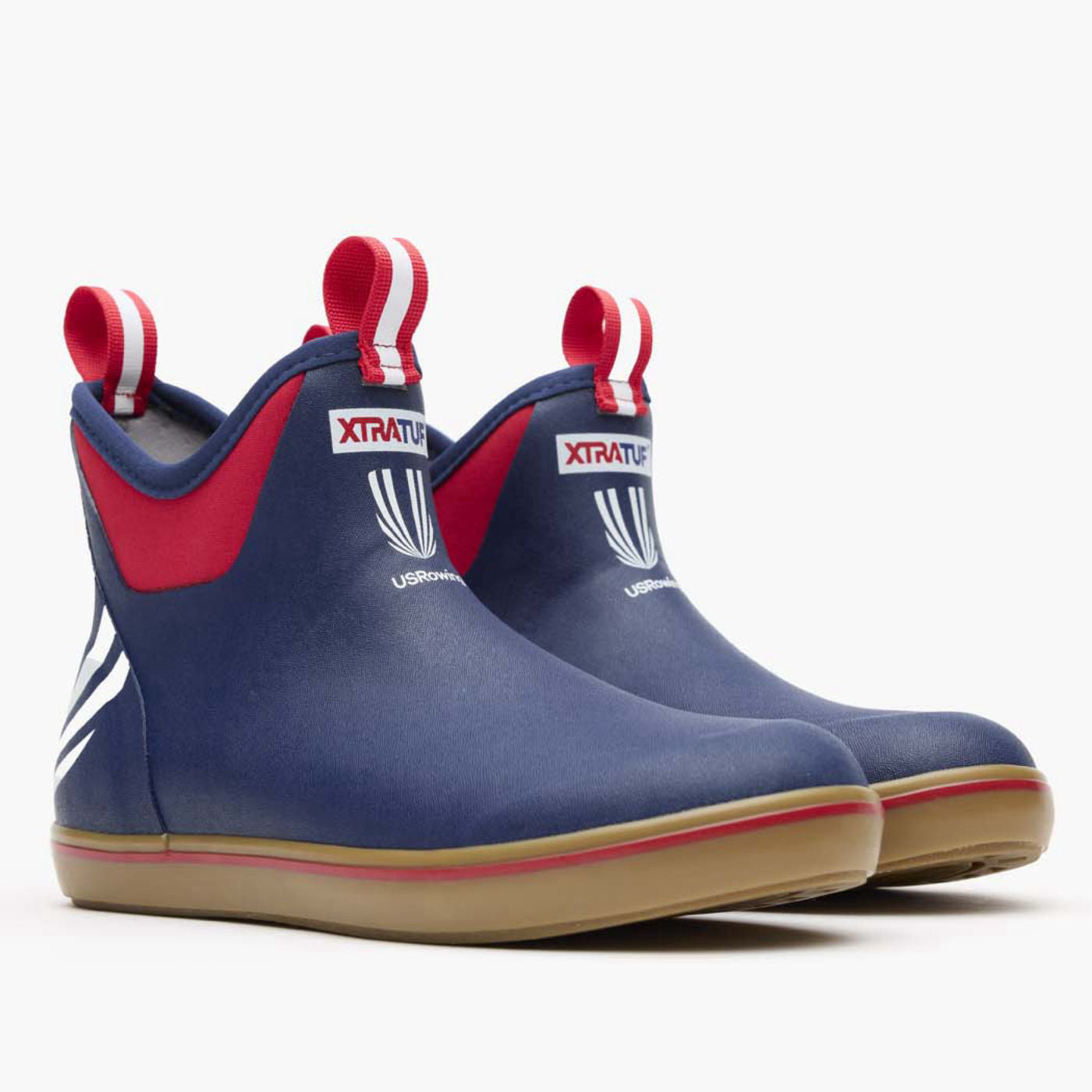 Red / White / Blue Men's Ankle Deck Boot USRowing Edition Alternate View.