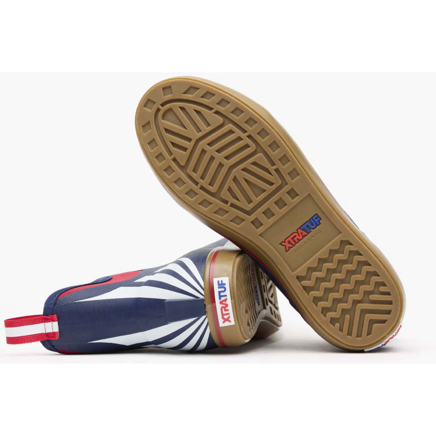 Red / White / Blue Men's Ankle Deck Boot USRowing Edition Outsole.