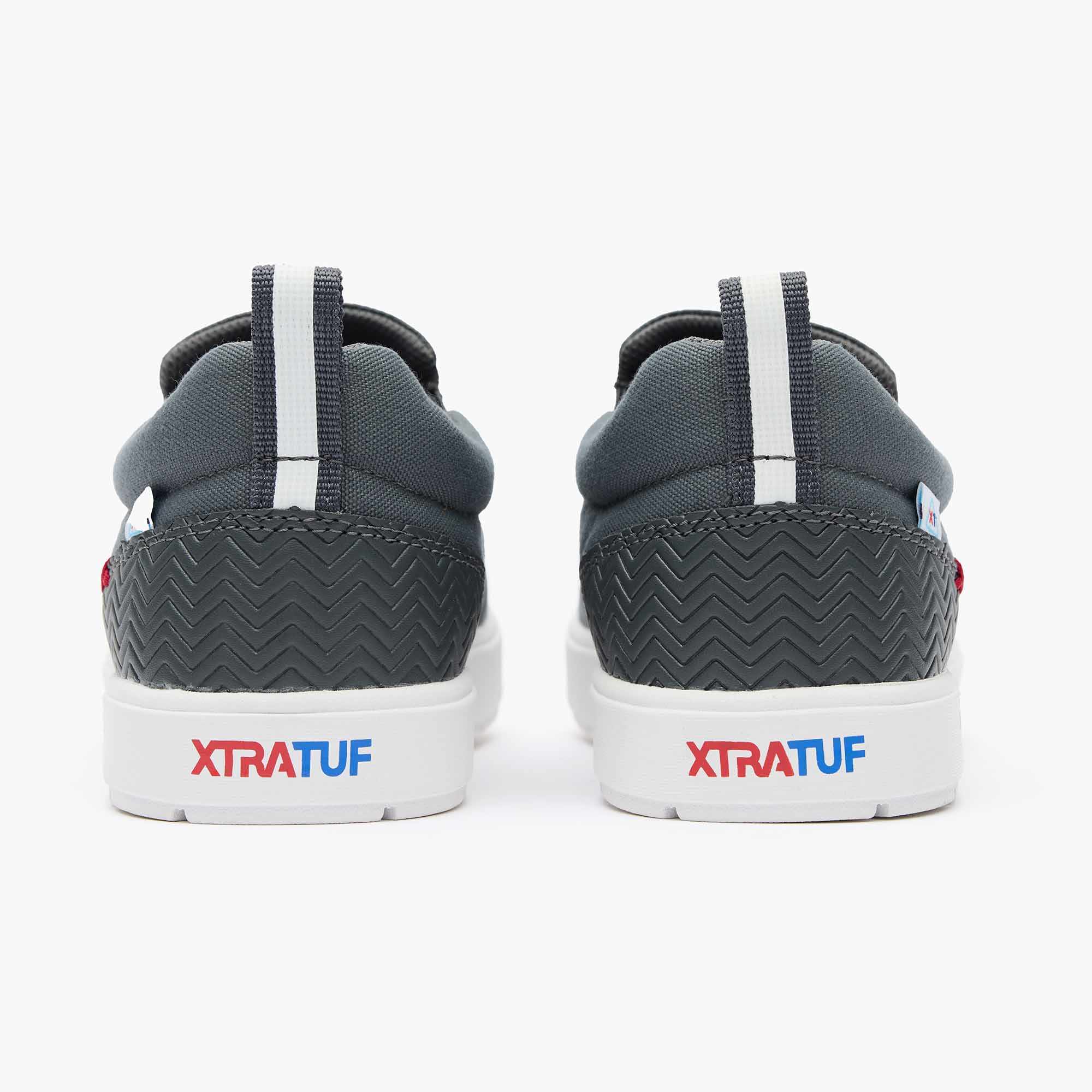 Grey Men's Sharkbyte 2.0 ECO Deck Shoe Back View.