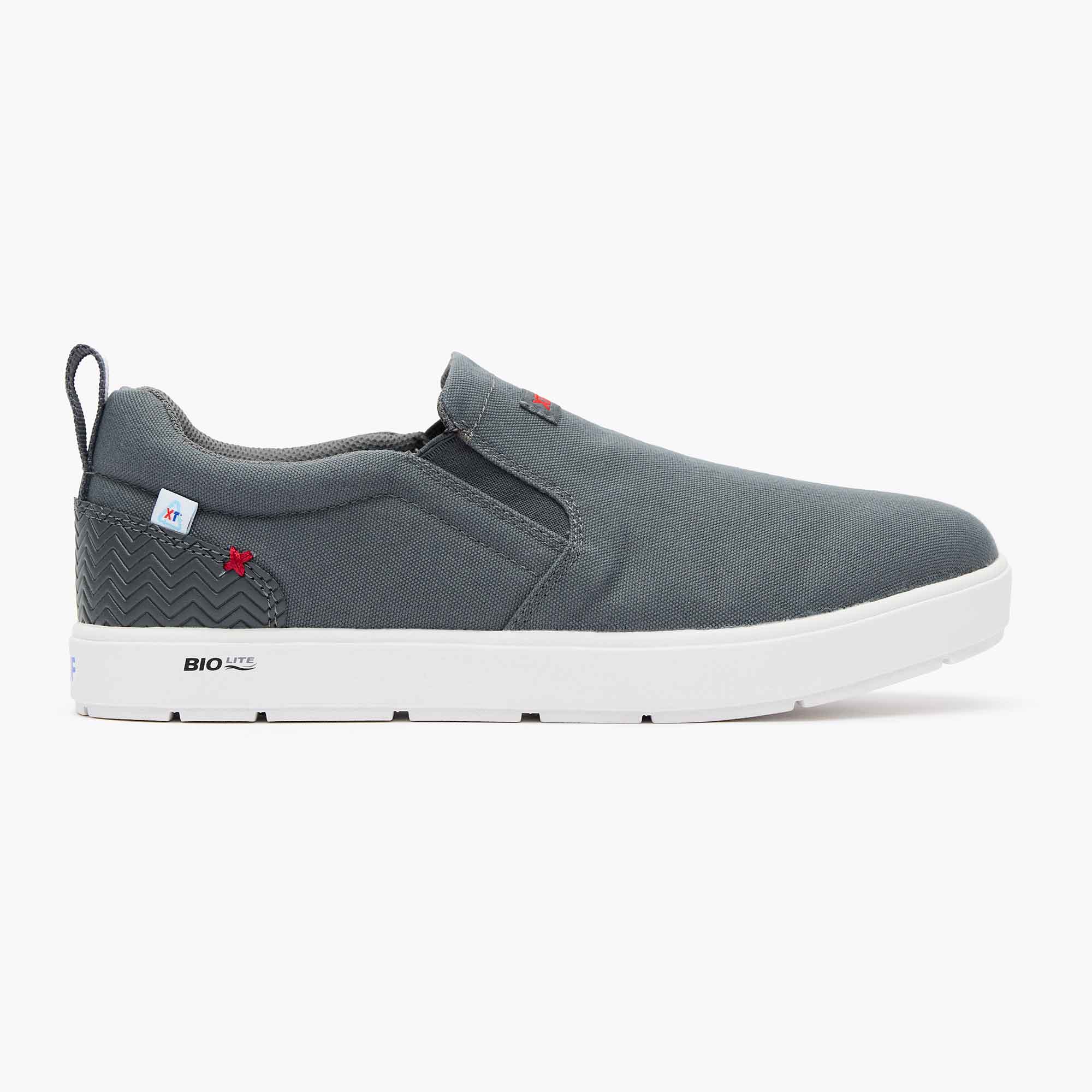 Grey Men's Sharkbyte 2.0 ECO Deck Shoe Profile.
