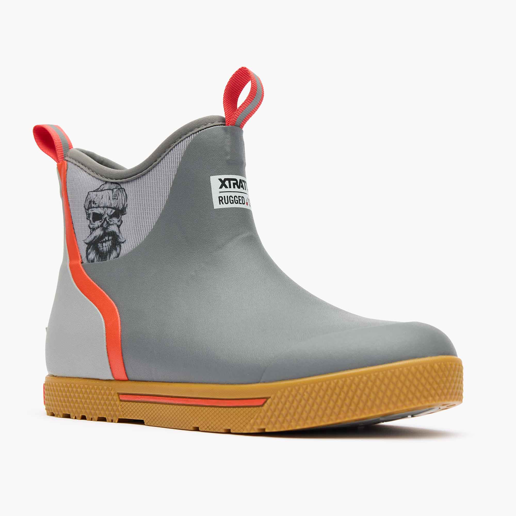 Grey Men's Wheelhouse Ankle Deck Boot Main View.