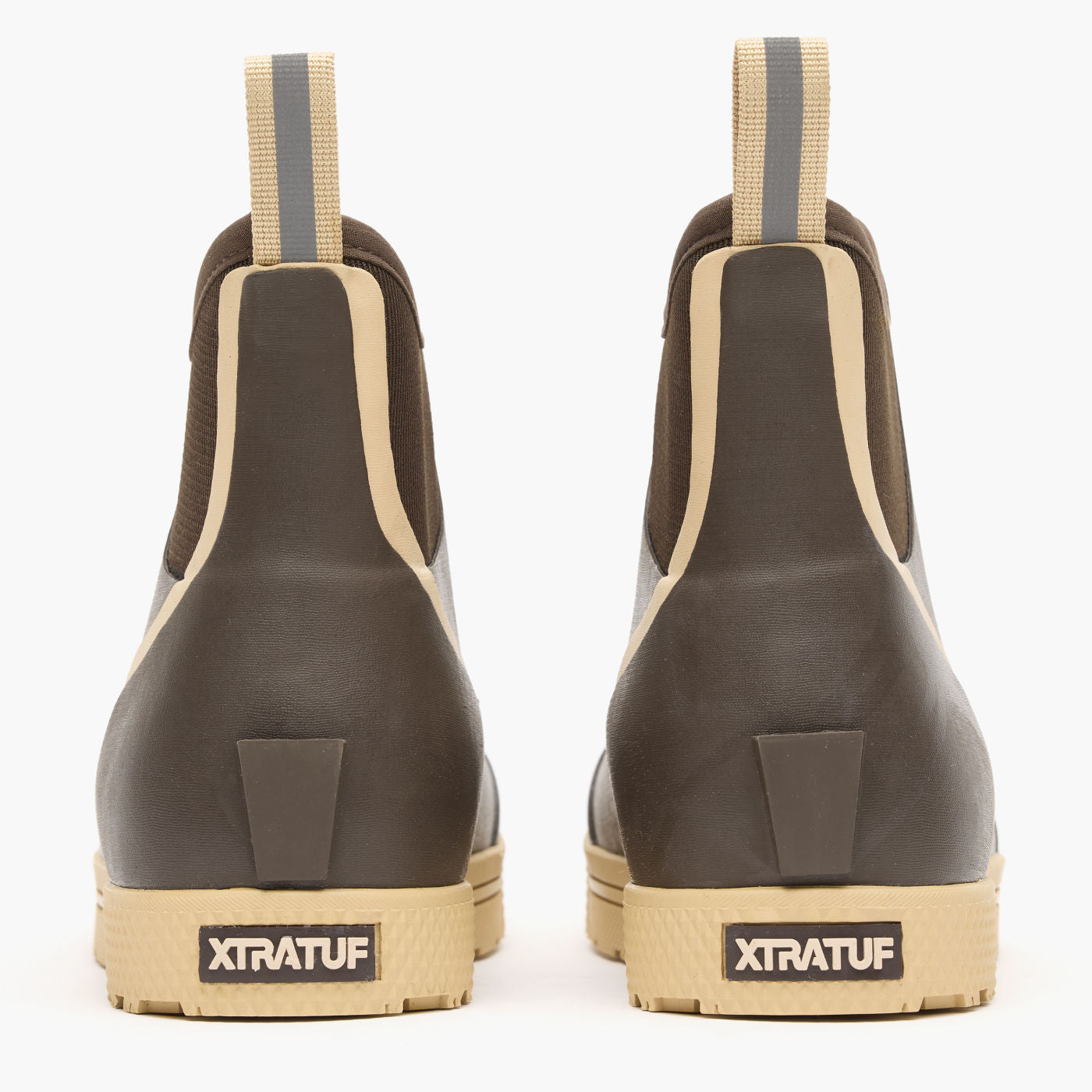 Brown Men's Wheelhouse Ankle Deck Boot Back View.