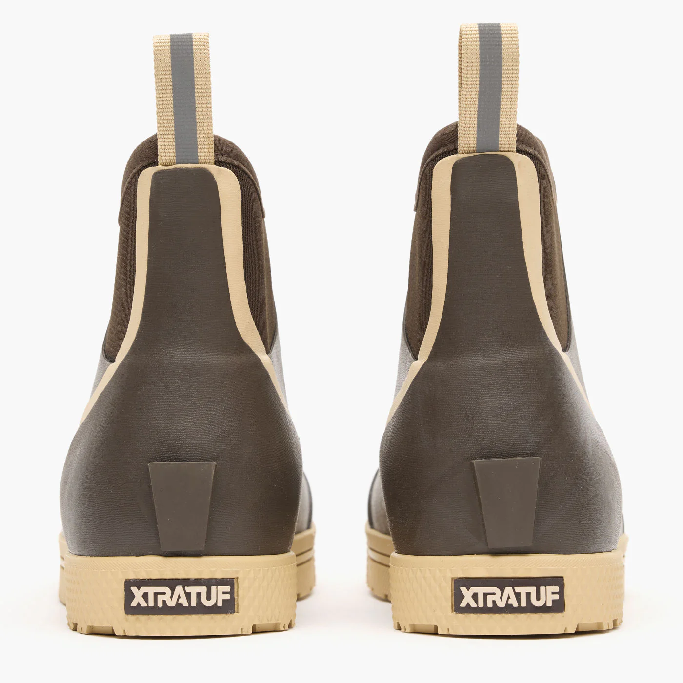 Brown Men's Wheelhouse Ankle Deck Boot Back View.