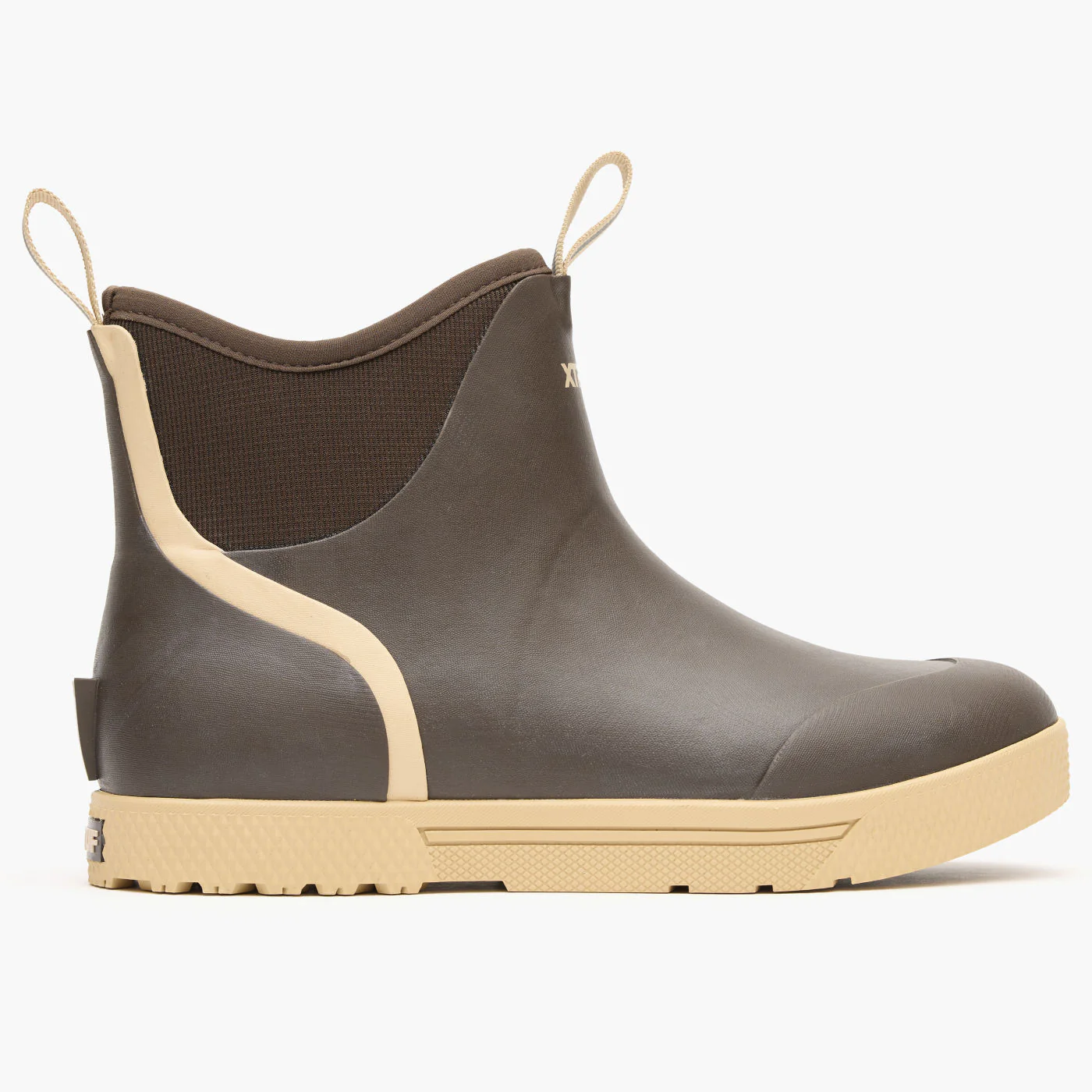 Brown Men's Wheelhouse Ankle Deck Boot Instep View.